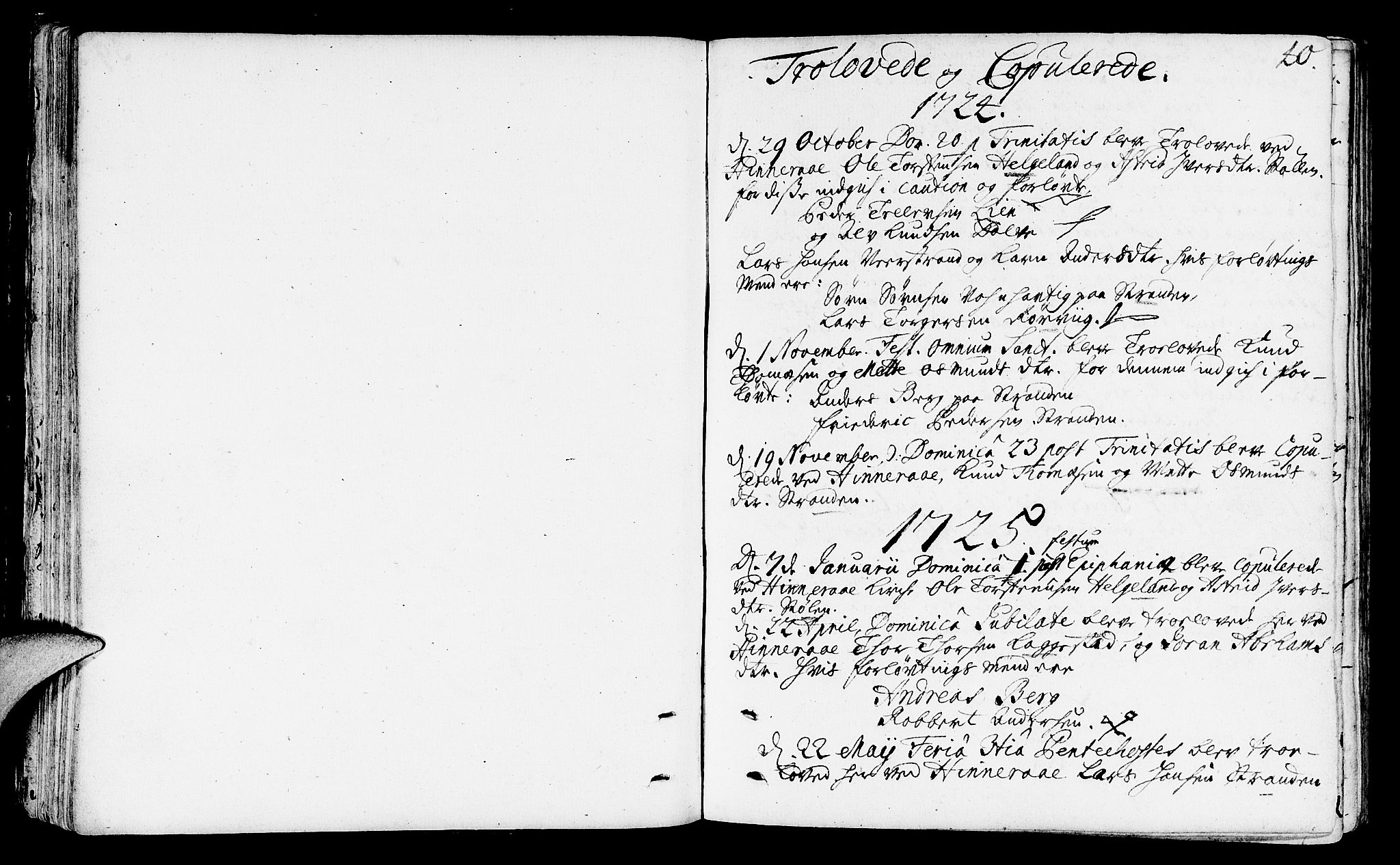Nedstrand sokneprestkontor, SAST/A-101841/01/IV: Parish register (official) no. A 1 /1, 1724-1740, p. 40