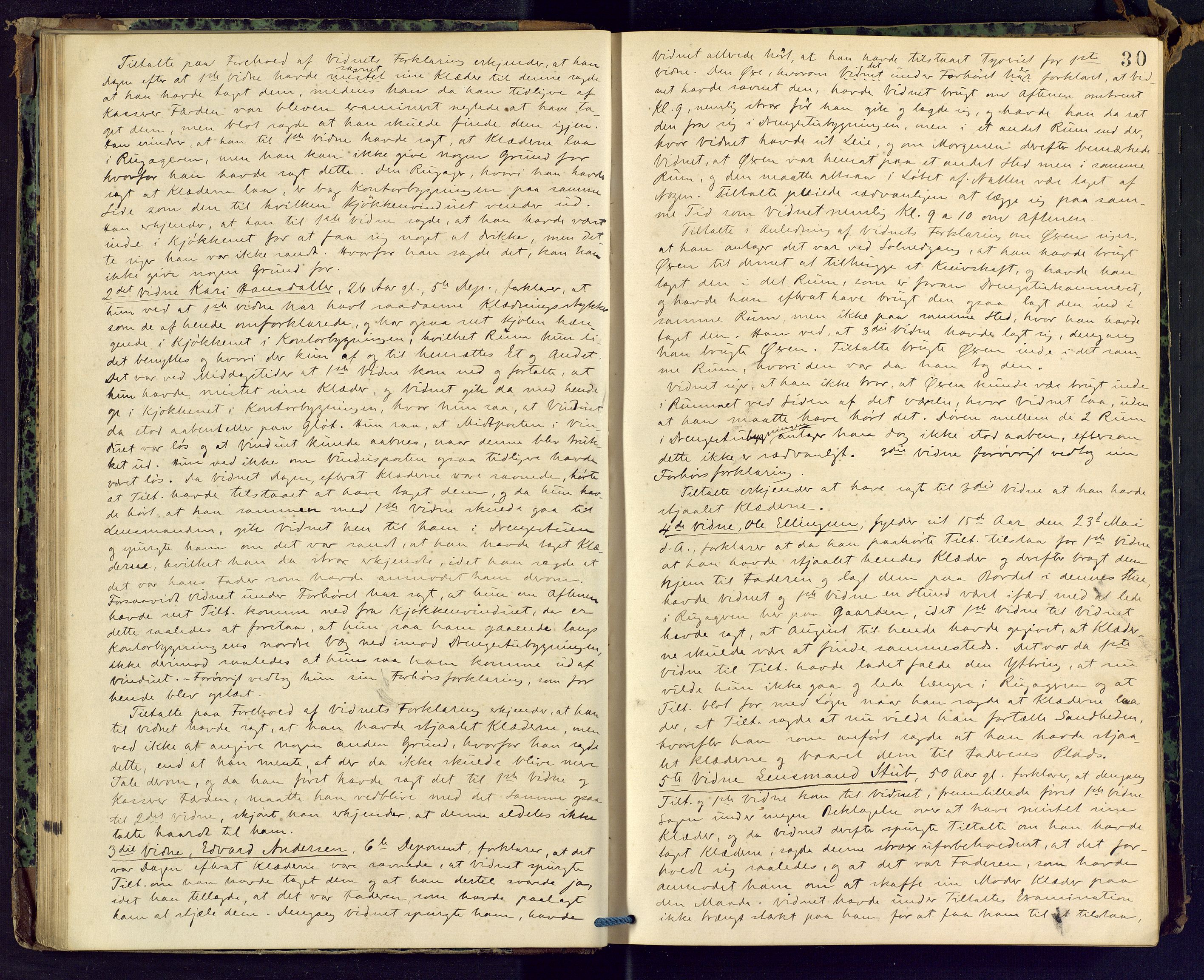 Ringerike sorenskriveri, AV/SAKO-A-105/F/Fc/Fca/L0015: Ekstrarettsprotokoll, 1876-1879, p. 30