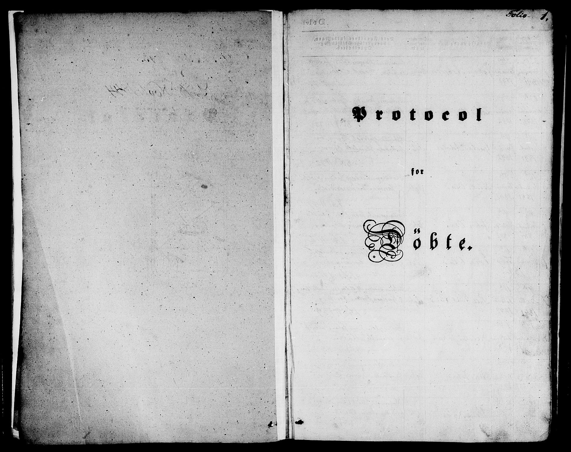 Nykirken Sokneprestembete, AV/SAB-A-77101/H/Hab: Parish register (copy) no. B 1, 1842-1858, p. 1