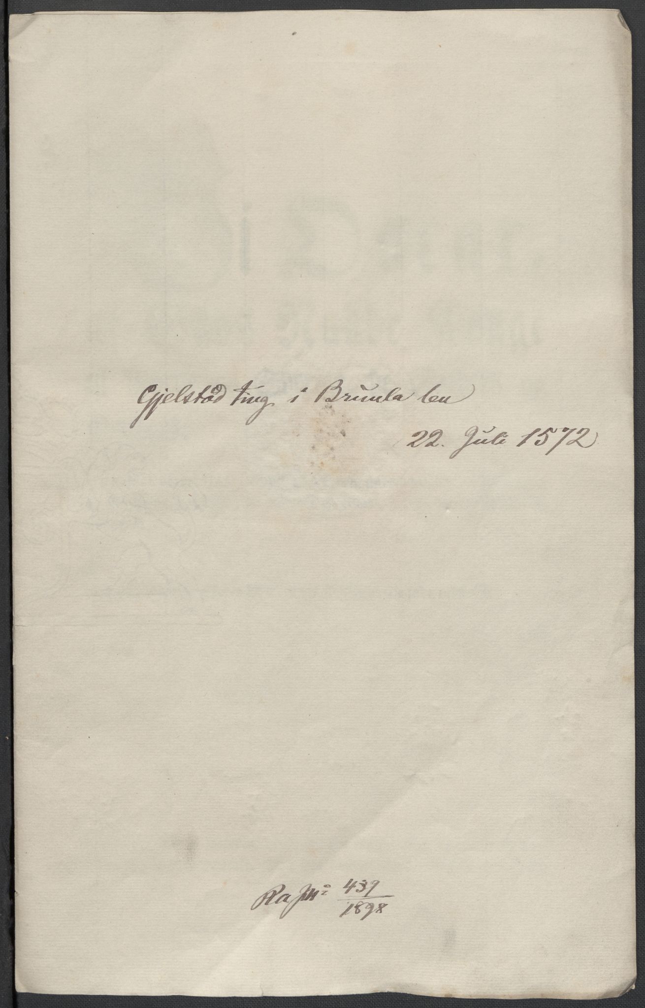 Riksarkivets diplomsamling, AV/RA-EA-5965/F02/L0076: Dokumenter, 1572-1573, p. 15