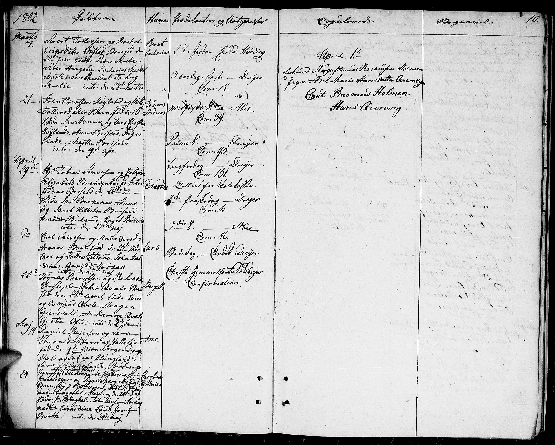 Herad sokneprestkontor, AV/SAK-1111-0018/F/Fa/Faa/L0002: Parish register (official) no. A 2, 1800-1815, p. 10