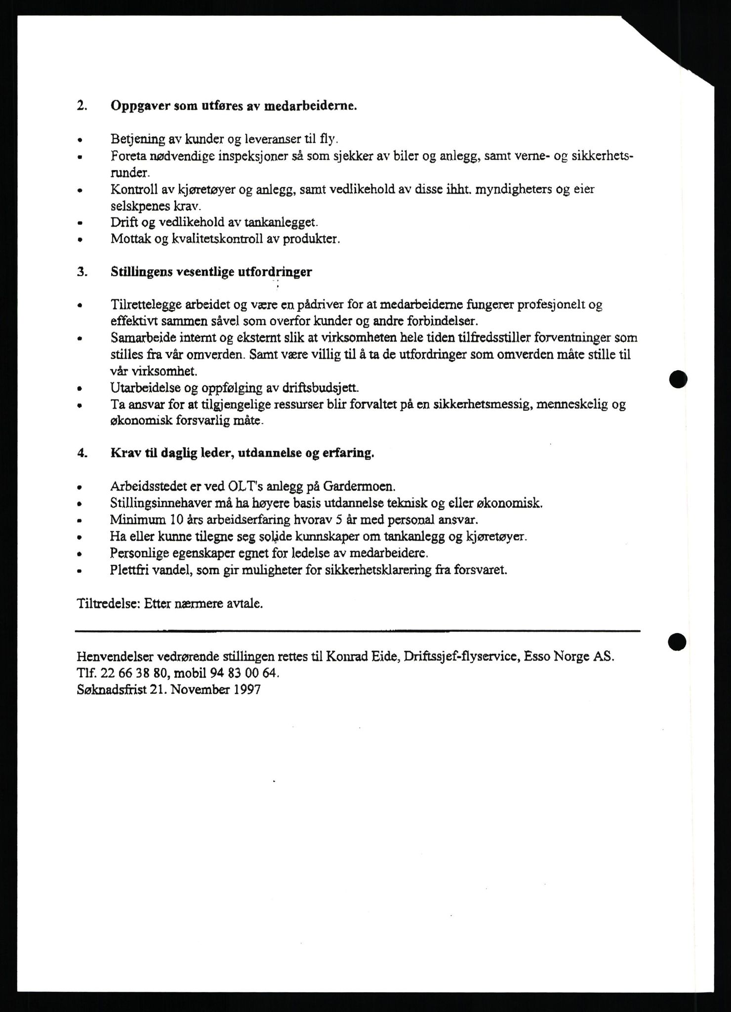 Pa 0982 - Esso Norge A/S, AV/SAST-A-100448/X/Xd/L0005: Ukenytt, 1994-2001