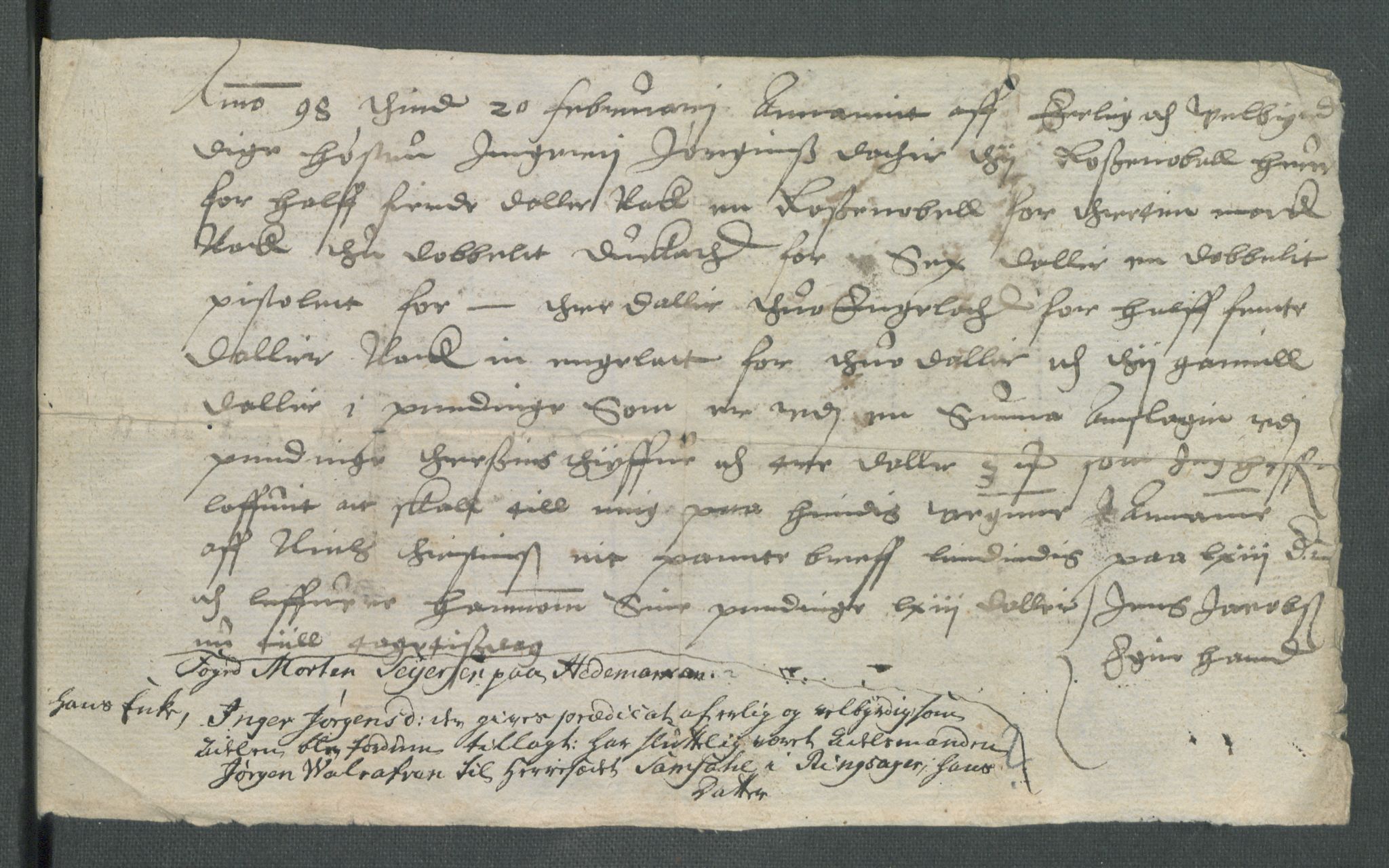 Riksarkivets diplomsamling, RA/EA-5965/F02/L0105: Dokumenter, 1598, p. 4