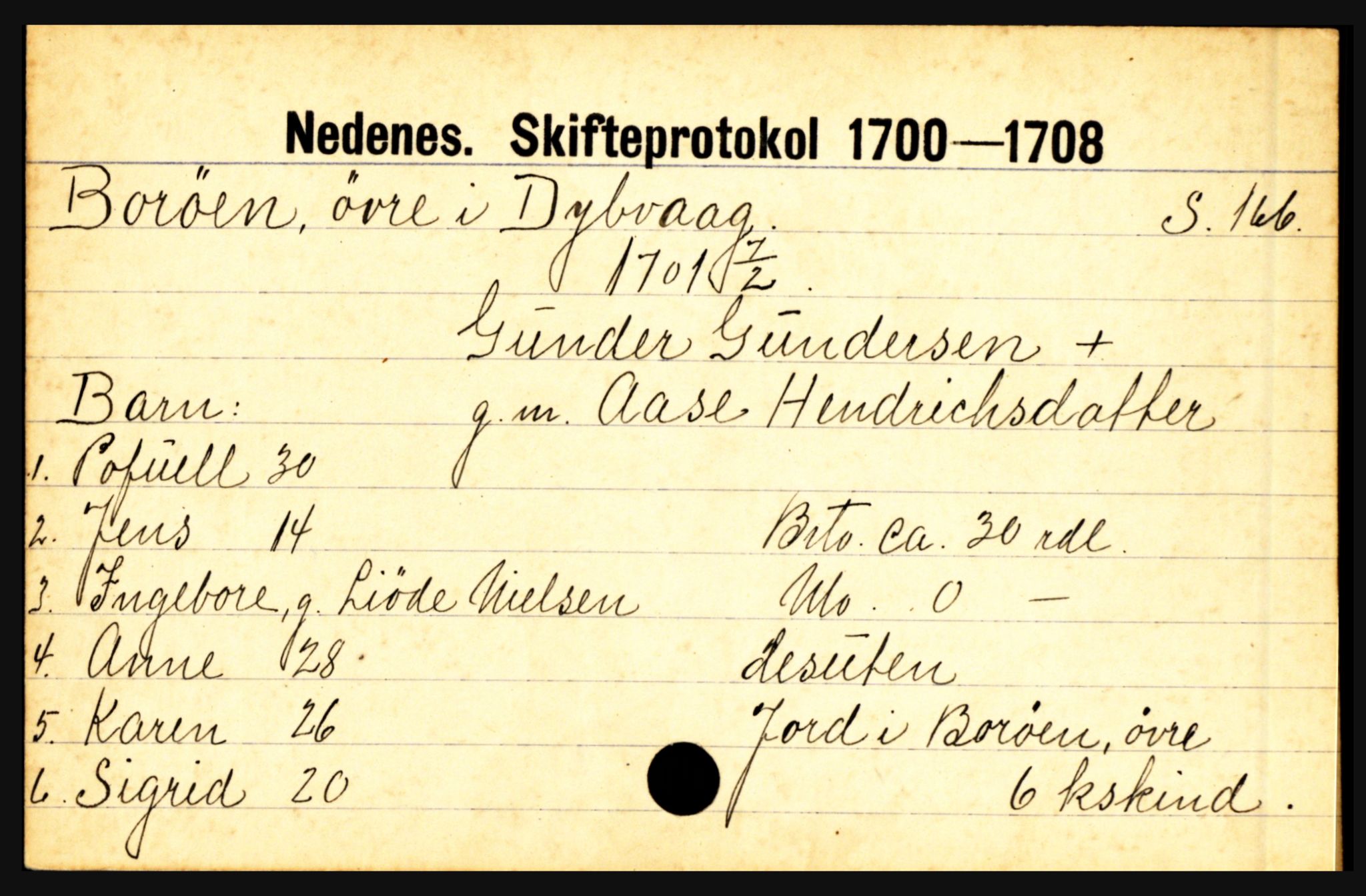 Nedenes sorenskriveri før 1824, AV/SAK-1221-0007/H, p. 3161