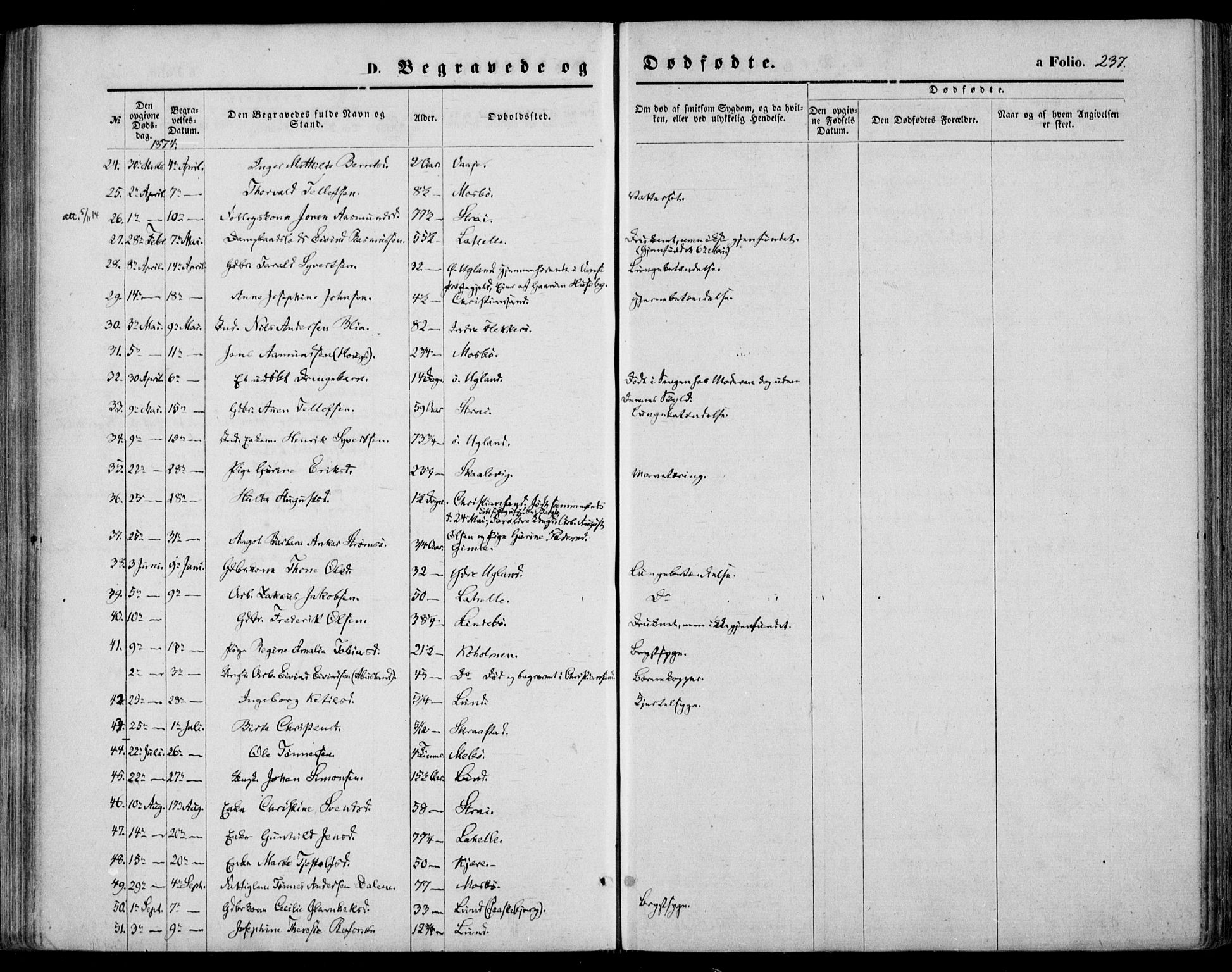 Oddernes sokneprestkontor, AV/SAK-1111-0033/F/Fa/Faa/L0008: Parish register (official) no. A 8, 1864-1880, p. 237