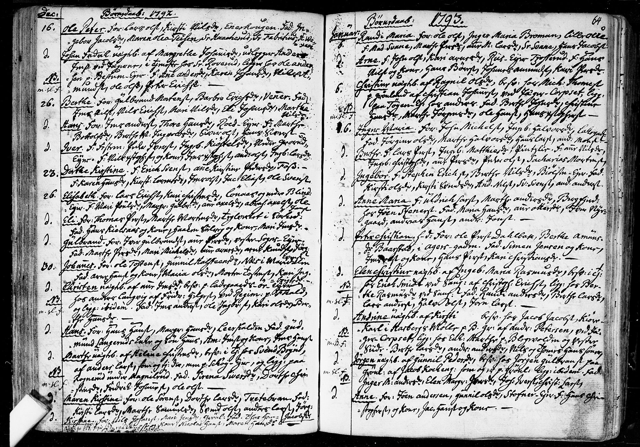 Aker prestekontor kirkebøker, SAO/A-10861/F/L0010: Parish register (official) no. 10, 1786-1809, p. 64