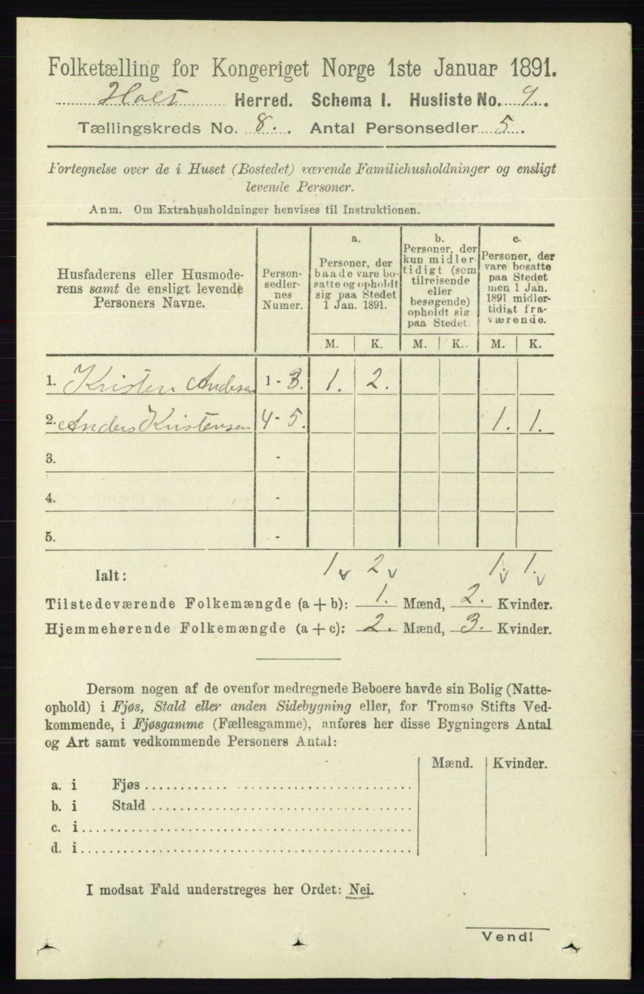 RA, 1891 census for 0914 Holt, 1891, p. 3477