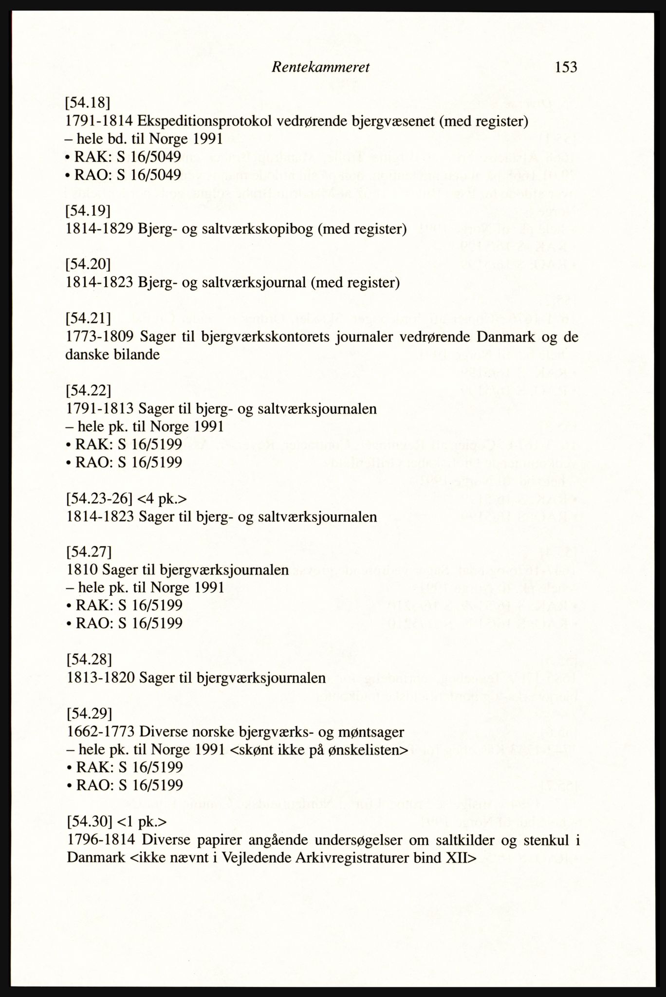 Publikasjoner utgitt av Arkivverket, PUBL/PUBL-001/A/0002: Erik Gøbel: NOREG, Tværregistratur over norgesrelevant materiale i Rigsarkivet i København (2000), 2000, p. 155