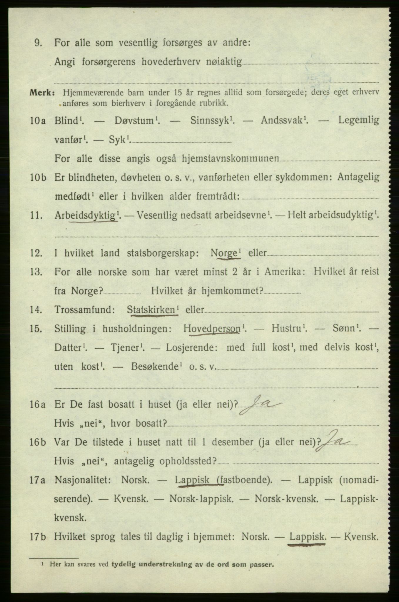 SATØ, 1920 census for , 1920, p. 957