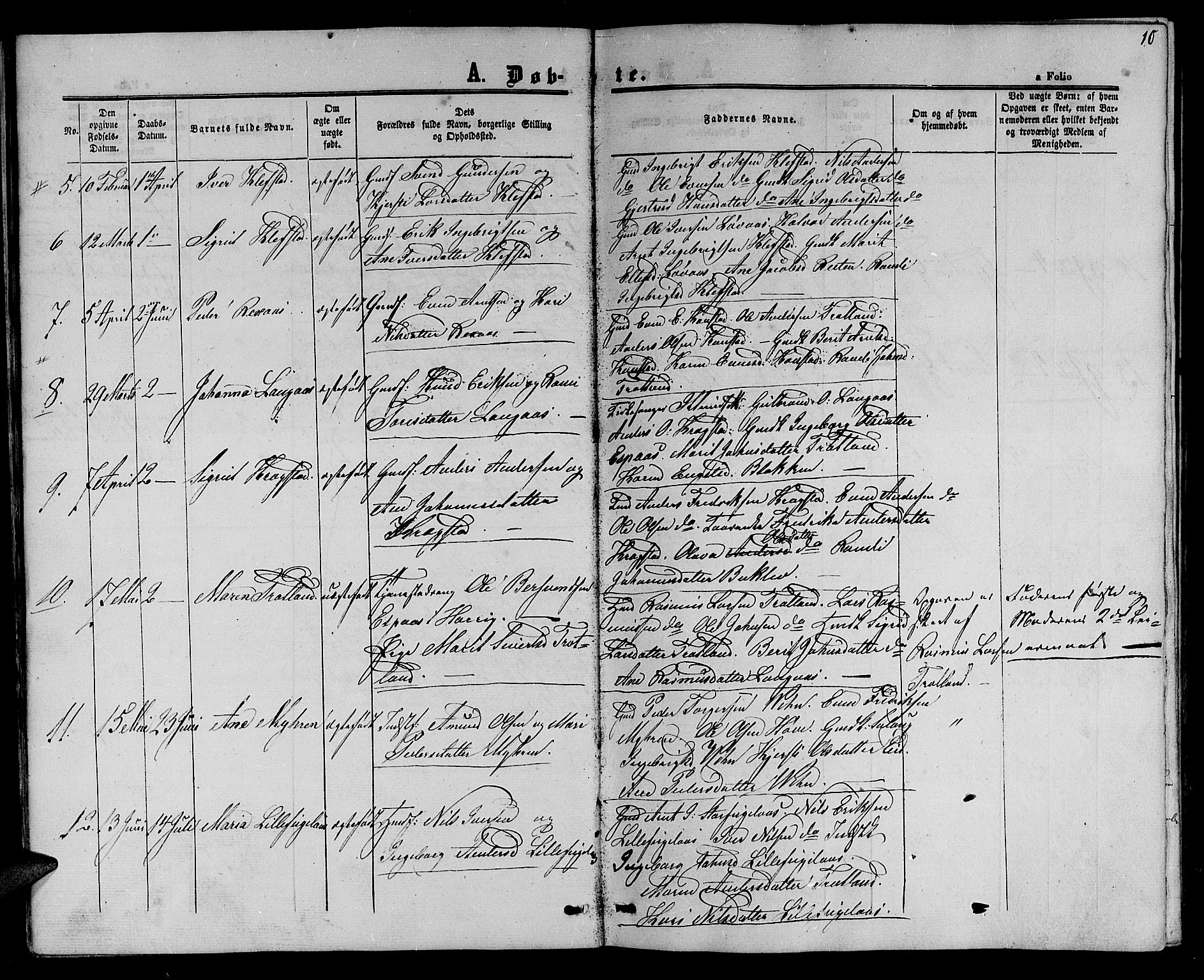 Ministerialprotokoller, klokkerbøker og fødselsregistre - Sør-Trøndelag, SAT/A-1456/694/L1131: Parish register (copy) no. 694C03, 1858-1886, p. 10