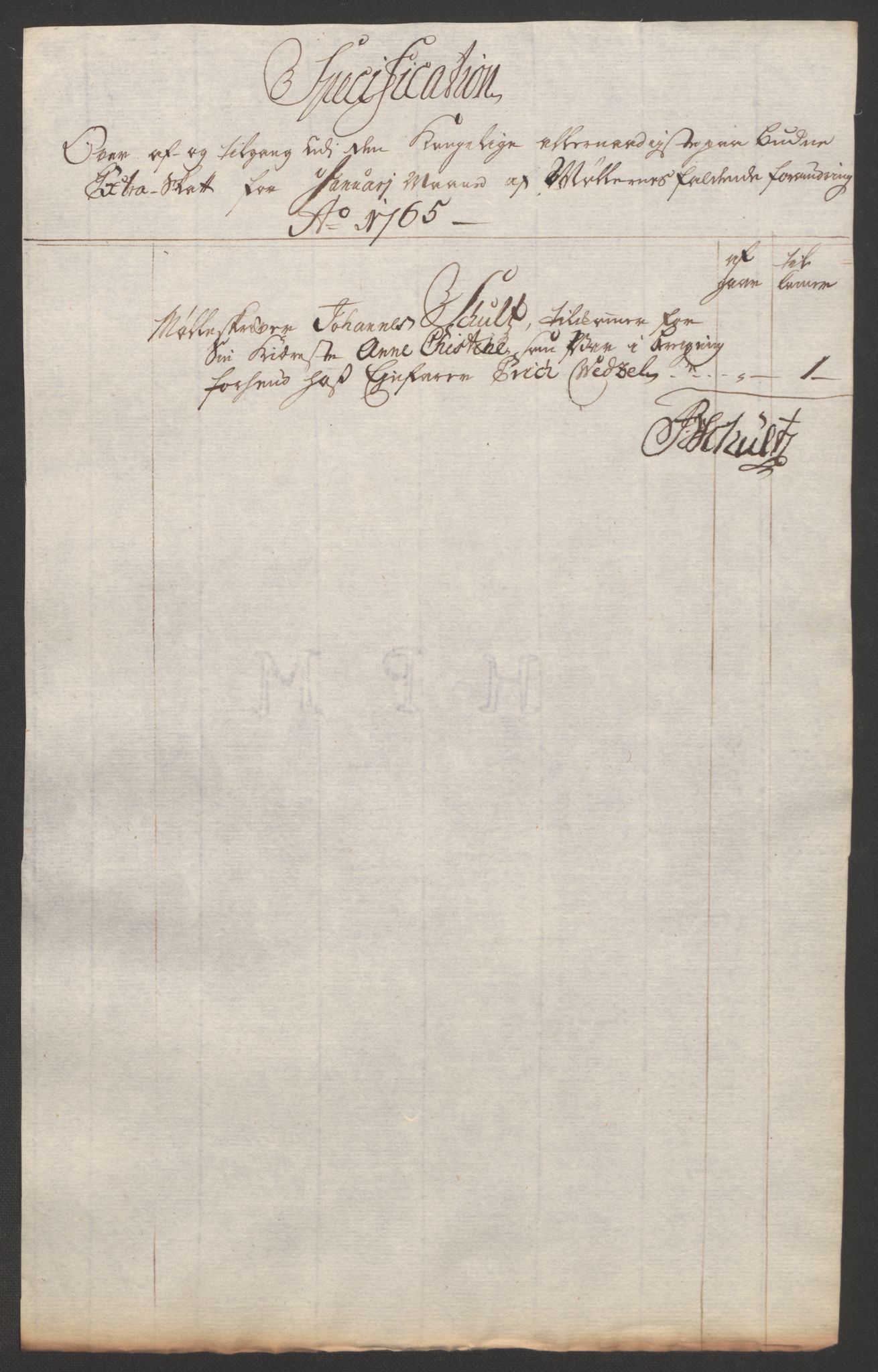 Rentekammeret inntil 1814, Reviderte regnskaper, Bergverksregnskaper, AV/RA-EA-3222/R/Rc/Rca/L0843: Ekstraskatt, 1762-1765, p. 869