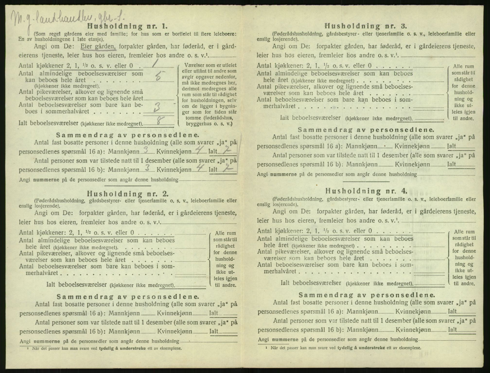 SAK, 1920 census for Vegårshei, 1920, p. 665