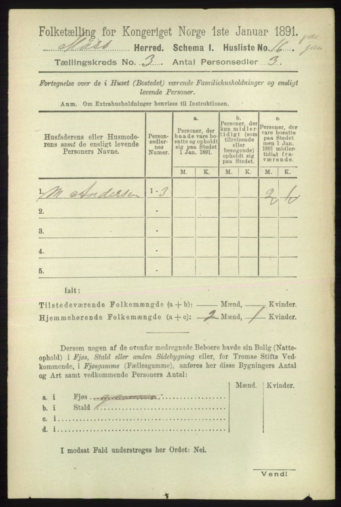 RA, 1891 census for 2018 Måsøy, 1891, p. 377