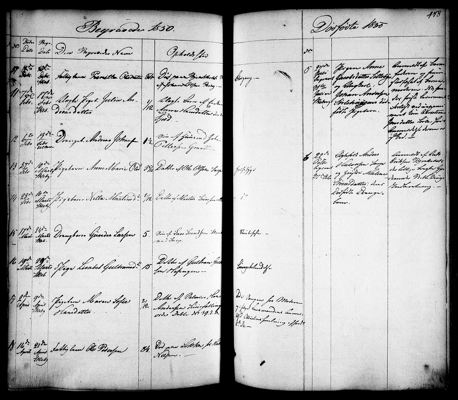 Skjeberg prestekontor Kirkebøker, AV/SAO-A-10923/F/Fa/L0006: Parish register (official) no. I 6, 1846-1858, p. 478