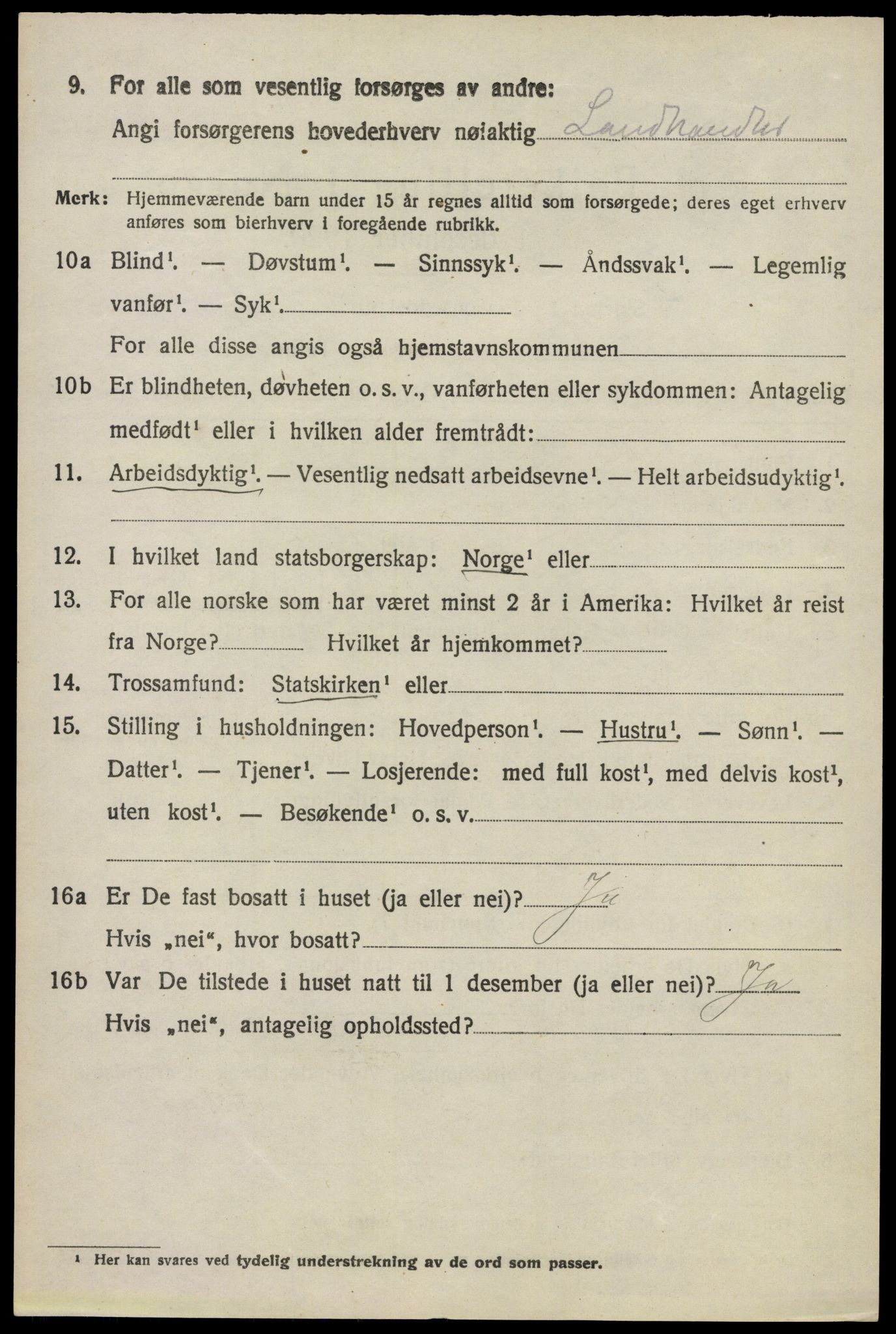 SAO, 1920 census for Enebakk, 1920, p. 3124