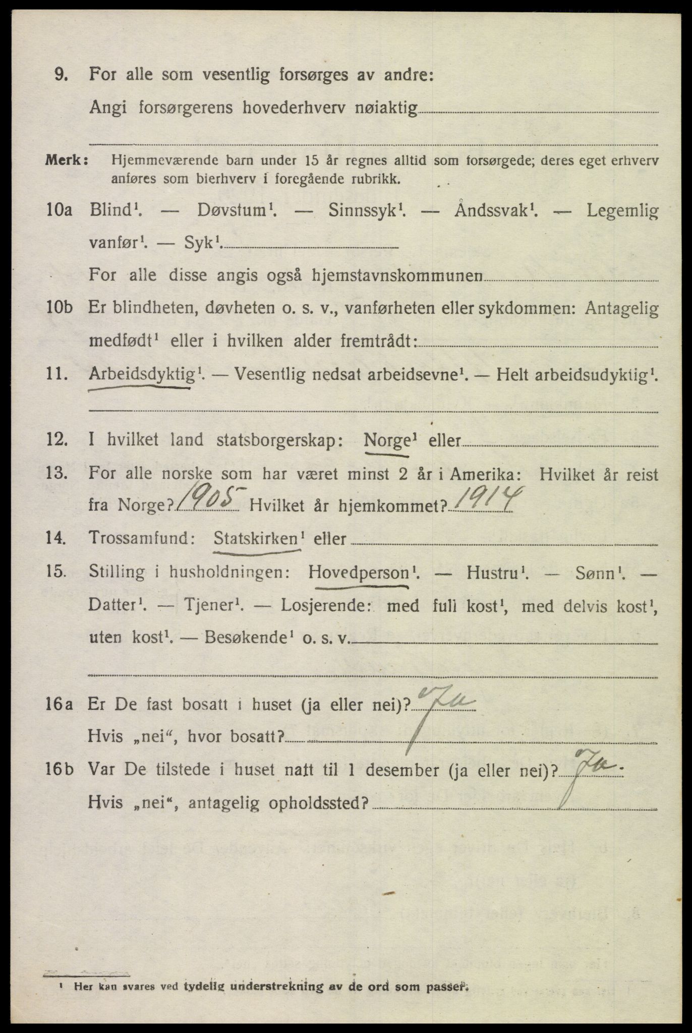 SAK, 1920 census for Sør-Audnedal, 1920, p. 6698