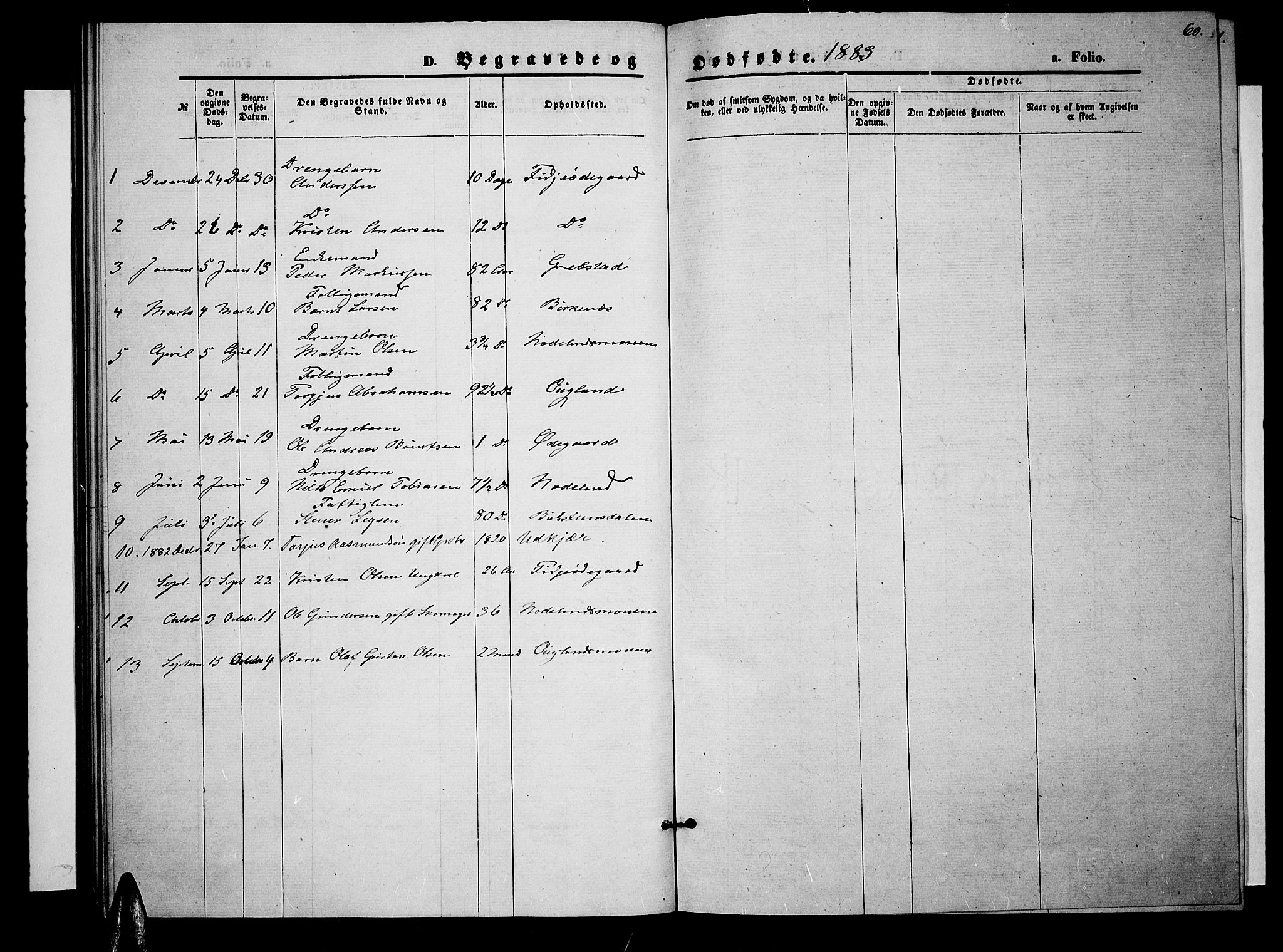 Søgne sokneprestkontor, AV/SAK-1111-0037/F/Fb/Fba/L0003: Parish register (copy) no. B 3, 1874-1887, p. 60