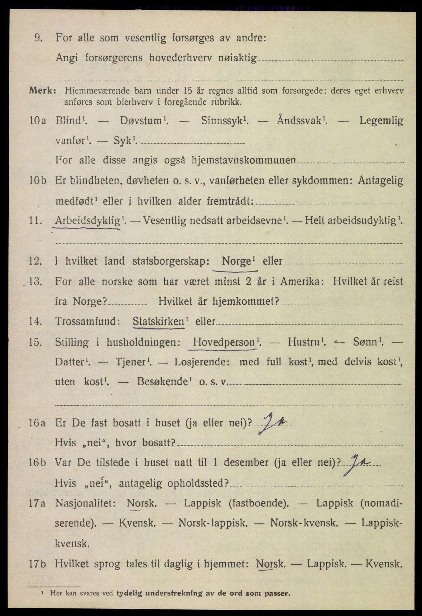 SAT, 1920 census for Gildeskål, 1920, p. 3705