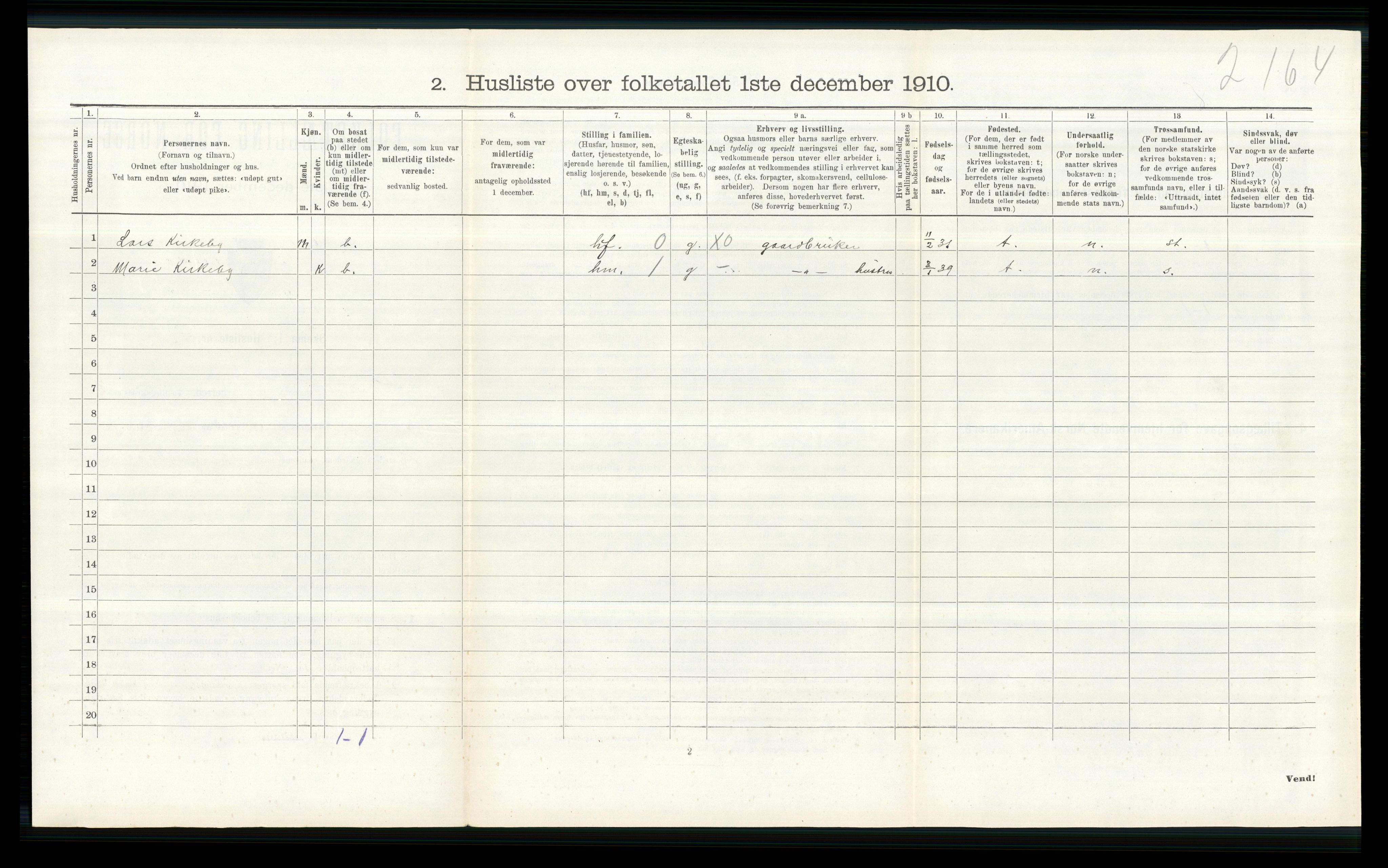 RA, 1910 census for Nittedal, 1910, p. 454