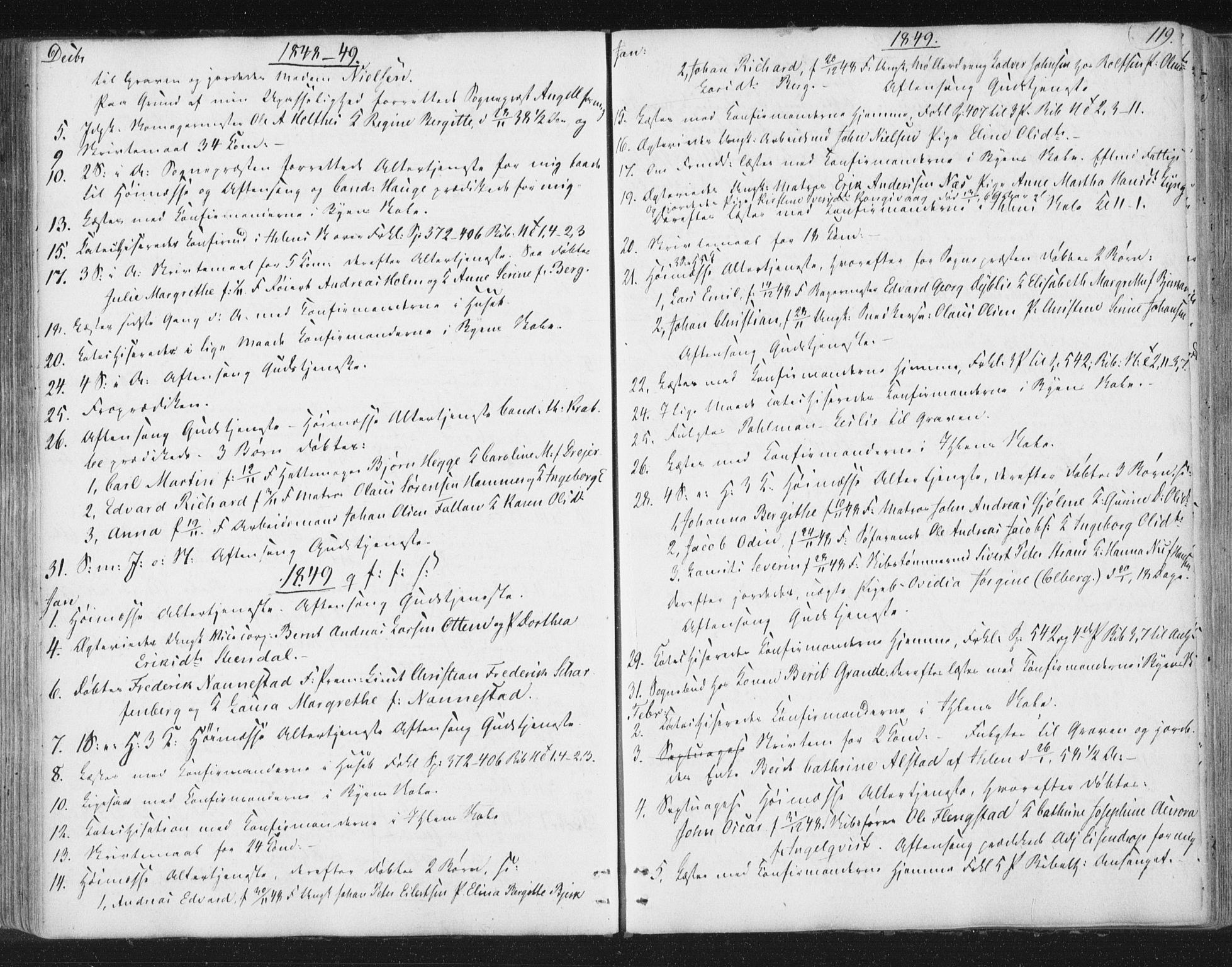 Ministerialprotokoller, klokkerbøker og fødselsregistre - Sør-Trøndelag, SAT/A-1456/602/L0127: Curate's parish register no. 602B01, 1821-1875, p. 119