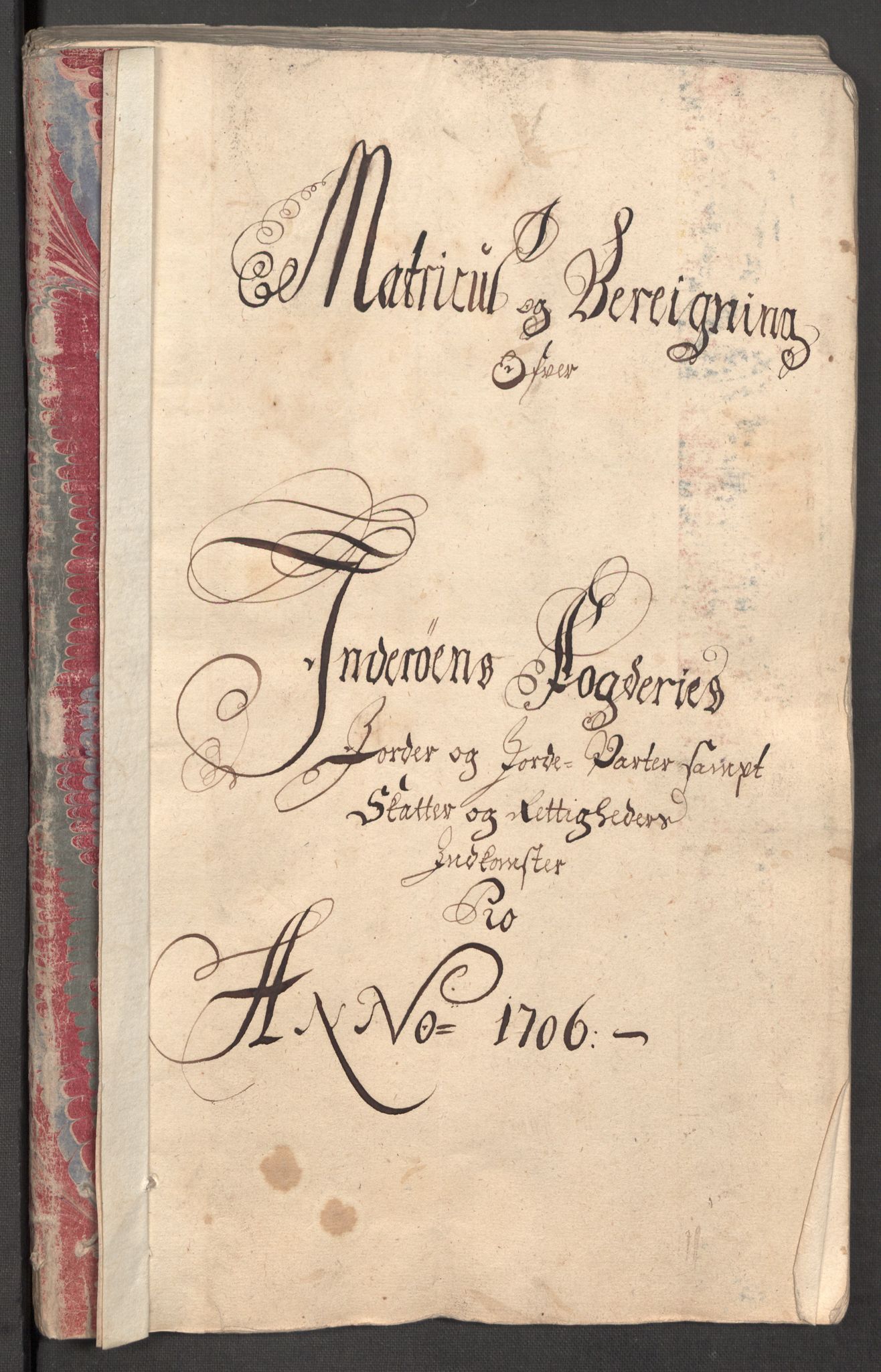 Rentekammeret inntil 1814, Reviderte regnskaper, Fogderegnskap, AV/RA-EA-4092/R63/L4315: Fogderegnskap Inderøy, 1706-1707, p. 23