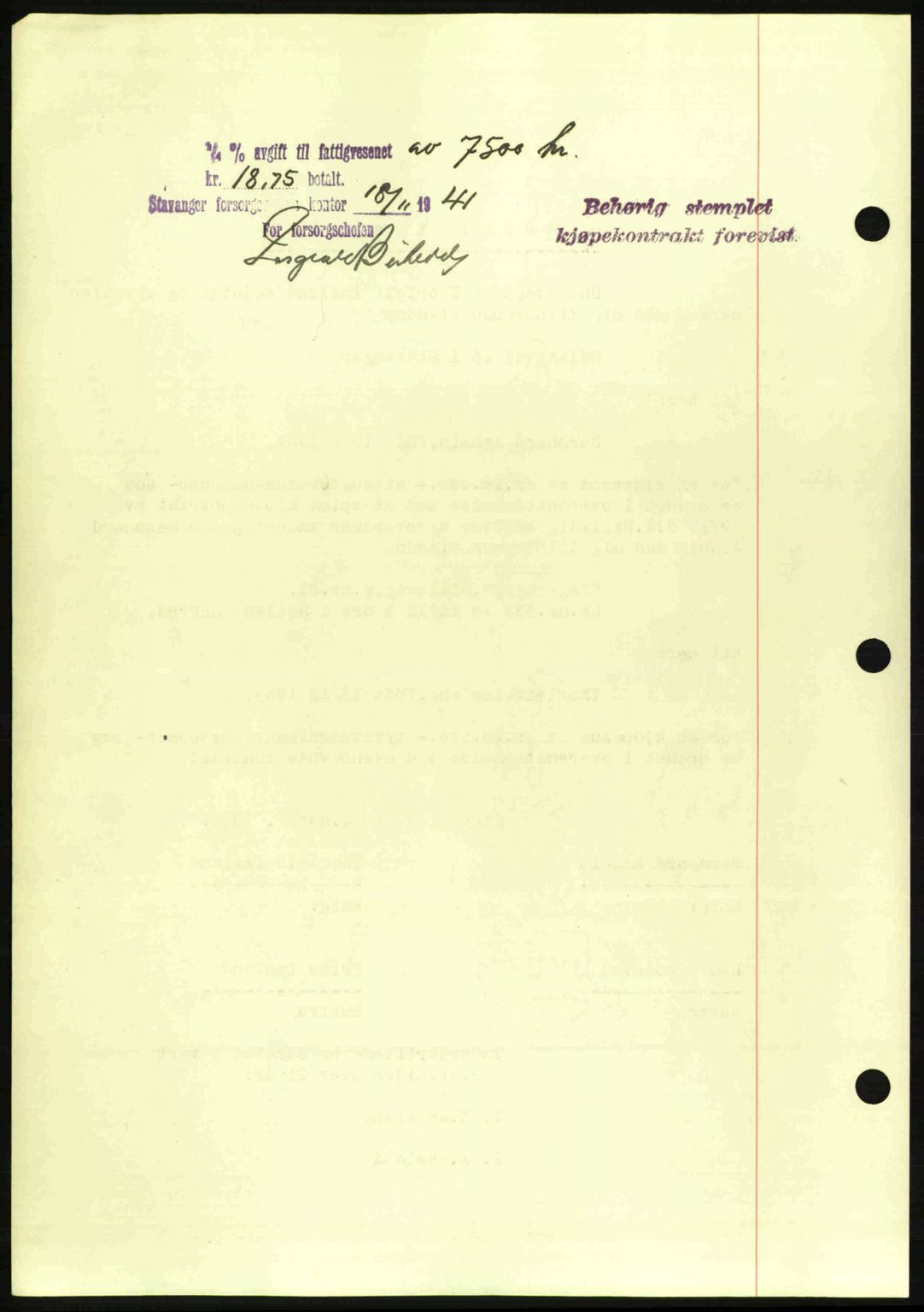 Stavanger byrett, AV/SAST-A-100455/002/G/Gb/L0017: Mortgage book no. A7, 1941-1943, Diary no: : 2473/1941