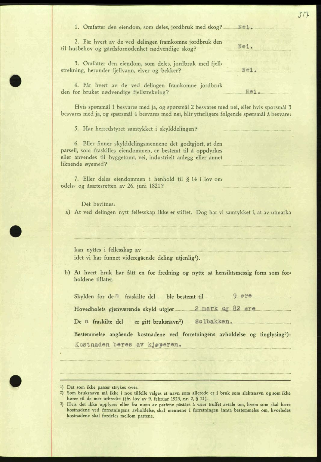 Nordmøre sorenskriveri, AV/SAT-A-4132/1/2/2Ca: Mortgage book no. A96, 1943-1944, Diary no: : 2475/1943