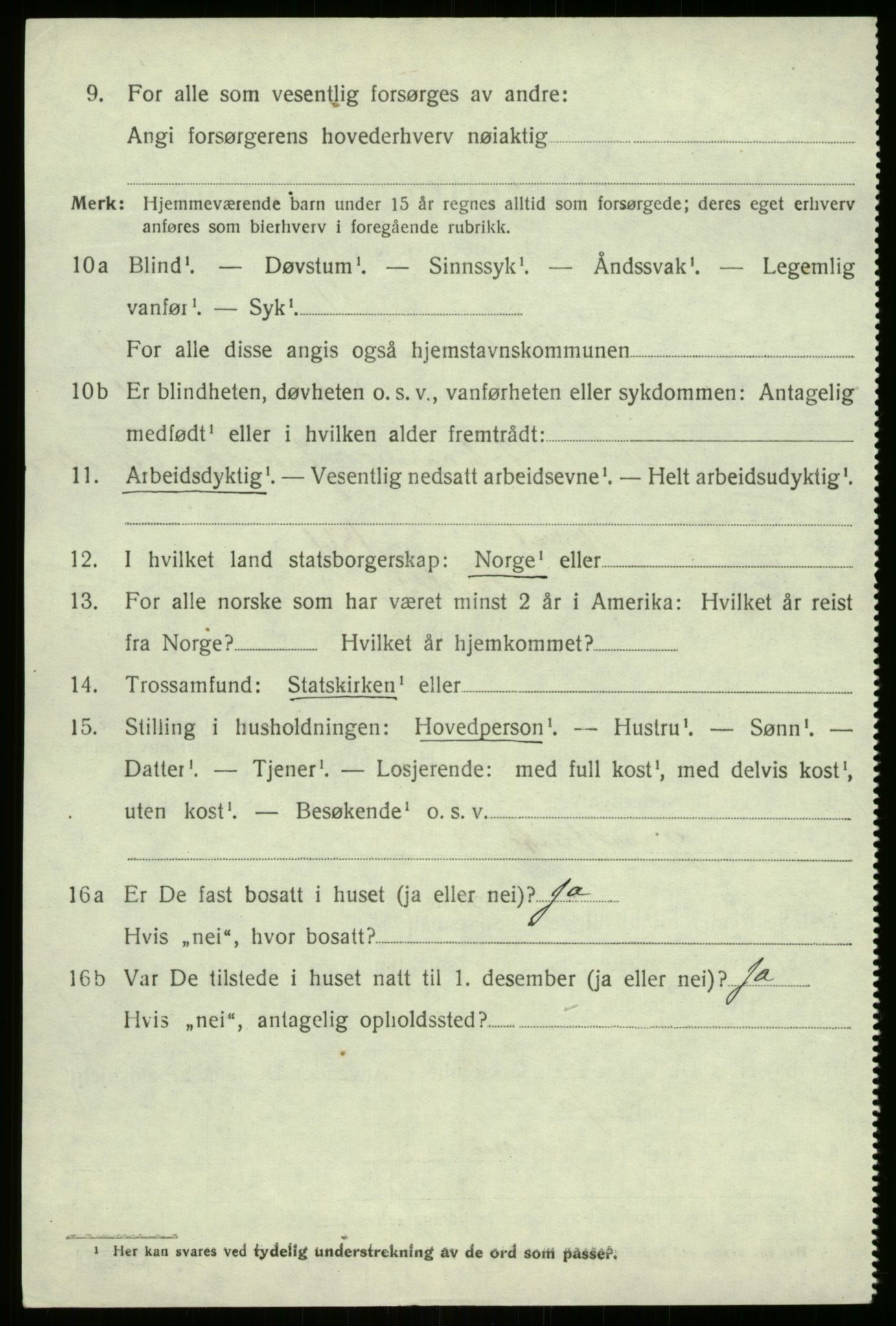 SAB, 1920 census for Førde, 1920, p. 4863