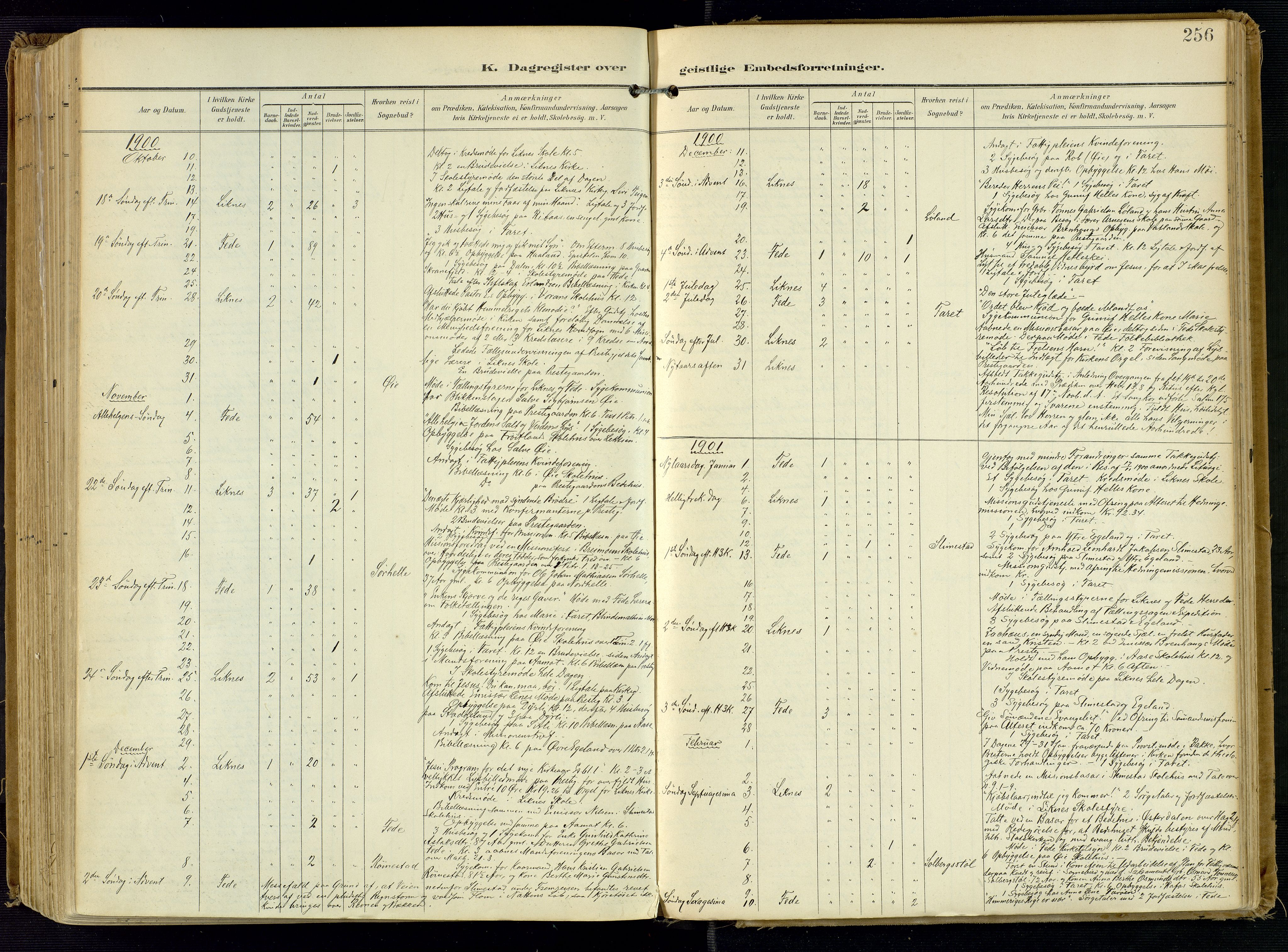 Kvinesdal sokneprestkontor, SAK/1111-0026/F/Fa/Fab/L0009: Parish register (official) no. A 9, 1898-1915, p. 256