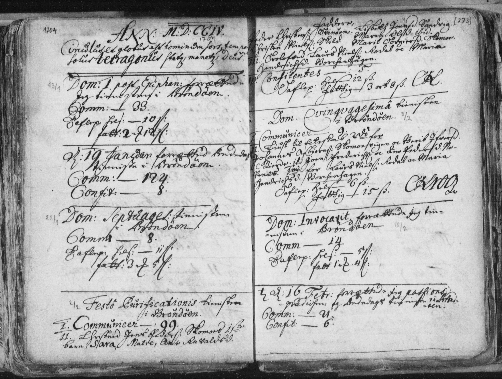 Ministerialprotokoller, klokkerbøker og fødselsregistre - Nordland, SAT/A-1459/813/L0192: Parish register (official) no. 813A02, 1677-1718, p. 273