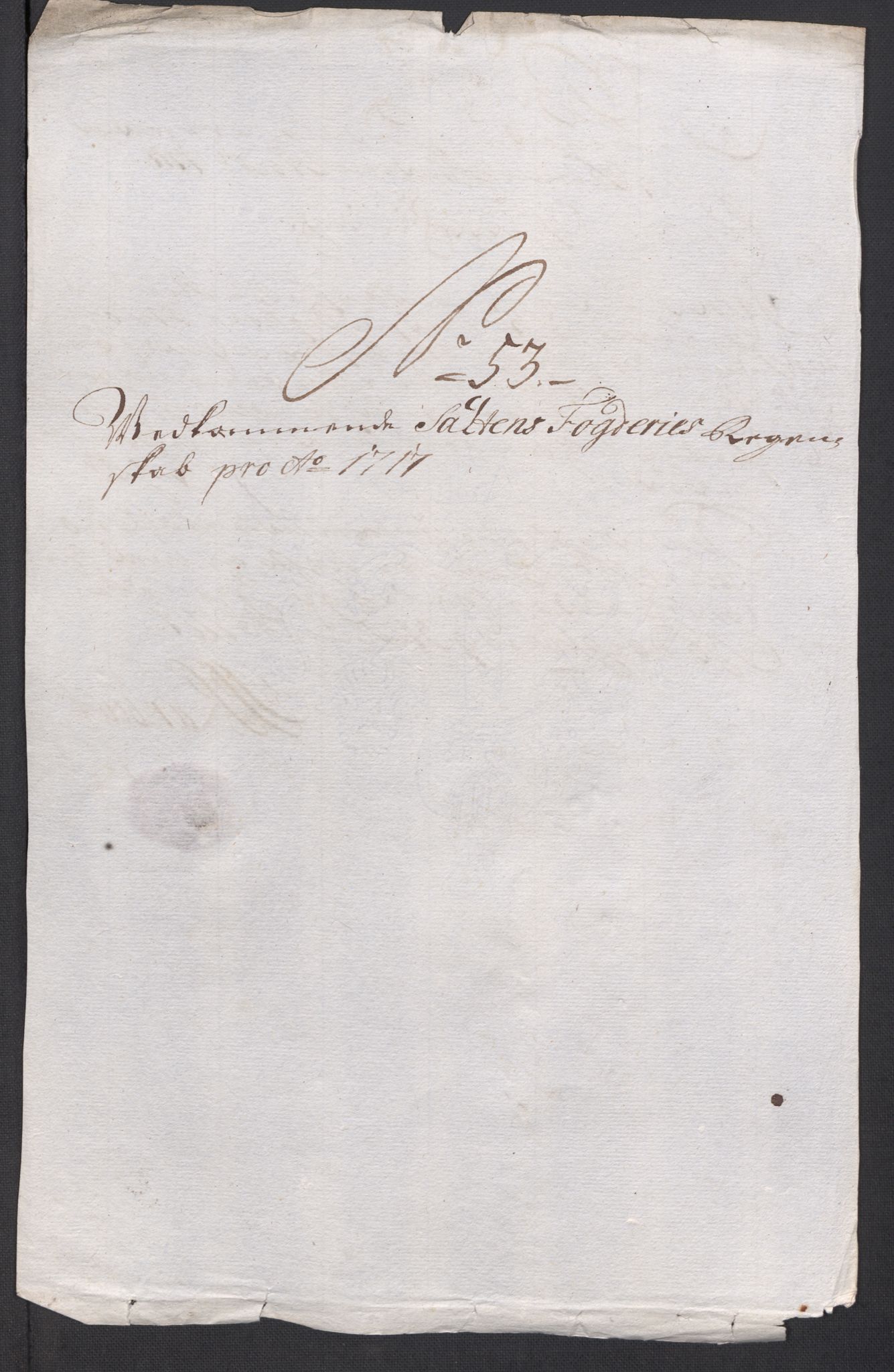 Rentekammeret inntil 1814, Reviderte regnskaper, Fogderegnskap, AV/RA-EA-4092/R66/L4587: Fogderegnskap Salten, 1717, p. 329