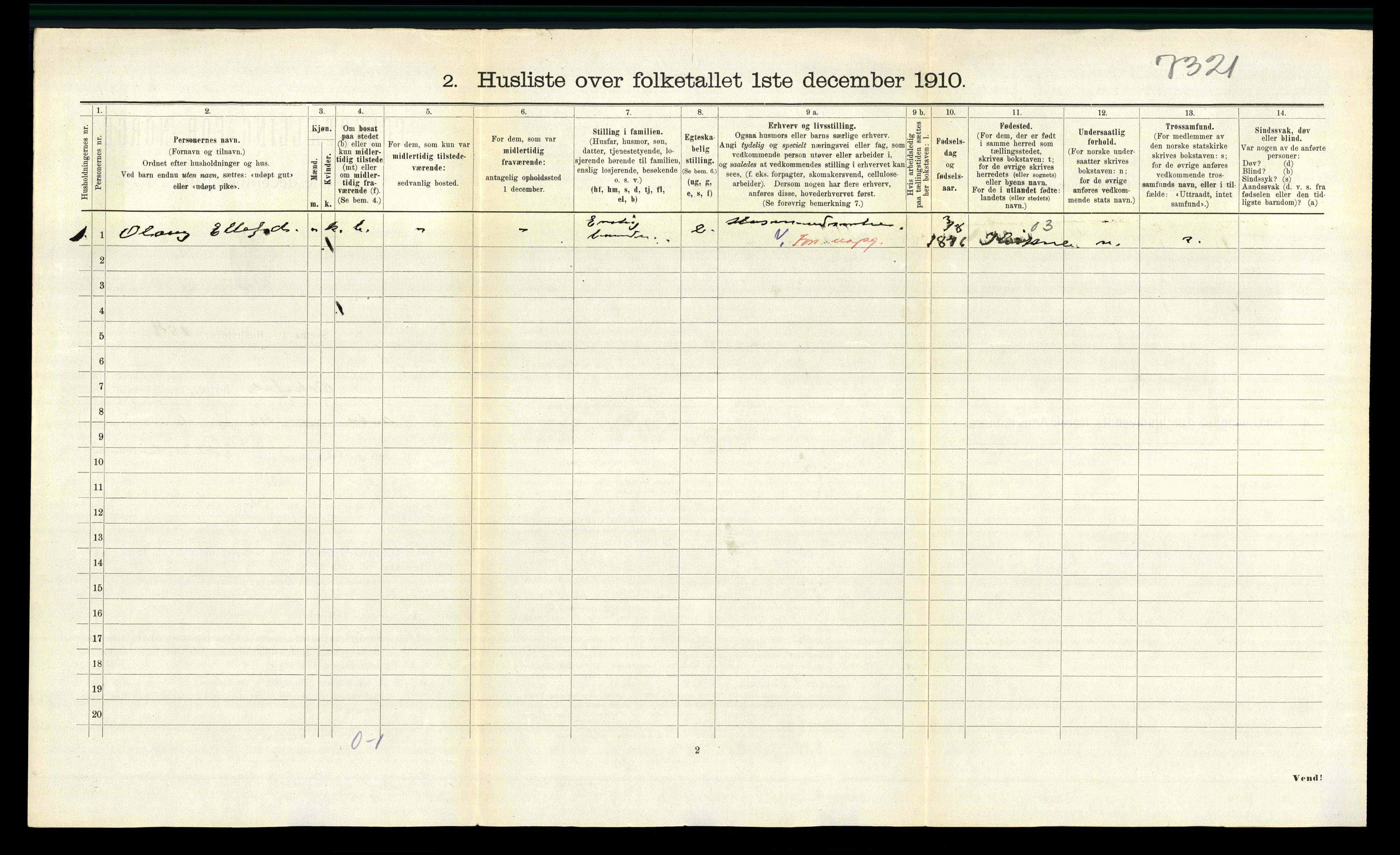 RA, 1910 census for Orkdal, 1910, p. 916