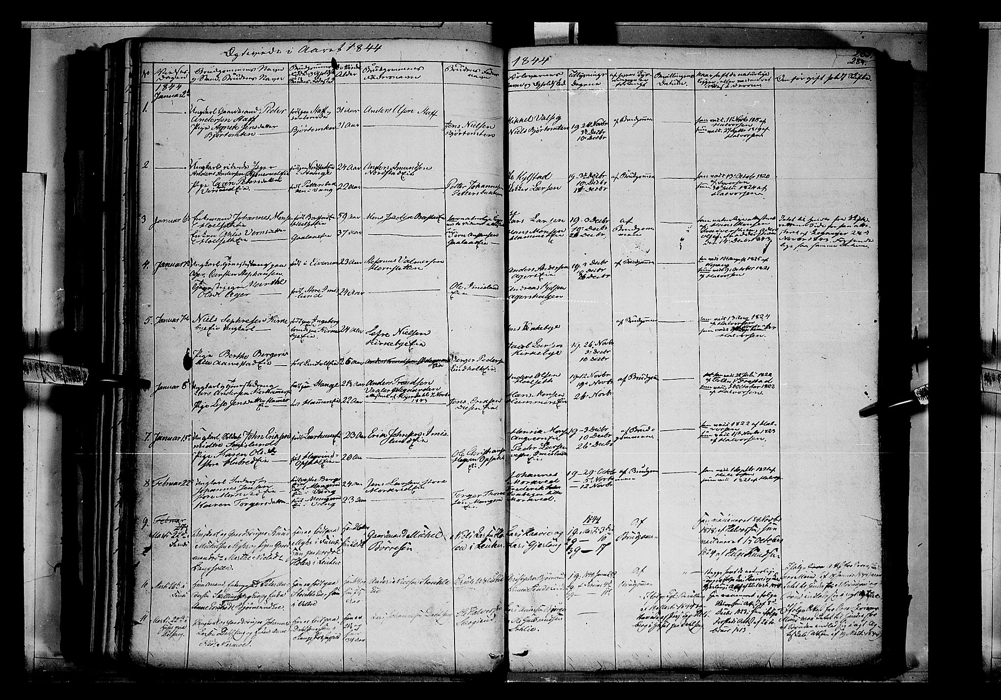Vang prestekontor, Hedmark, SAH/PREST-008/H/Ha/Haa/L0010: Parish register (official) no. 10, 1841-1855, p. 284