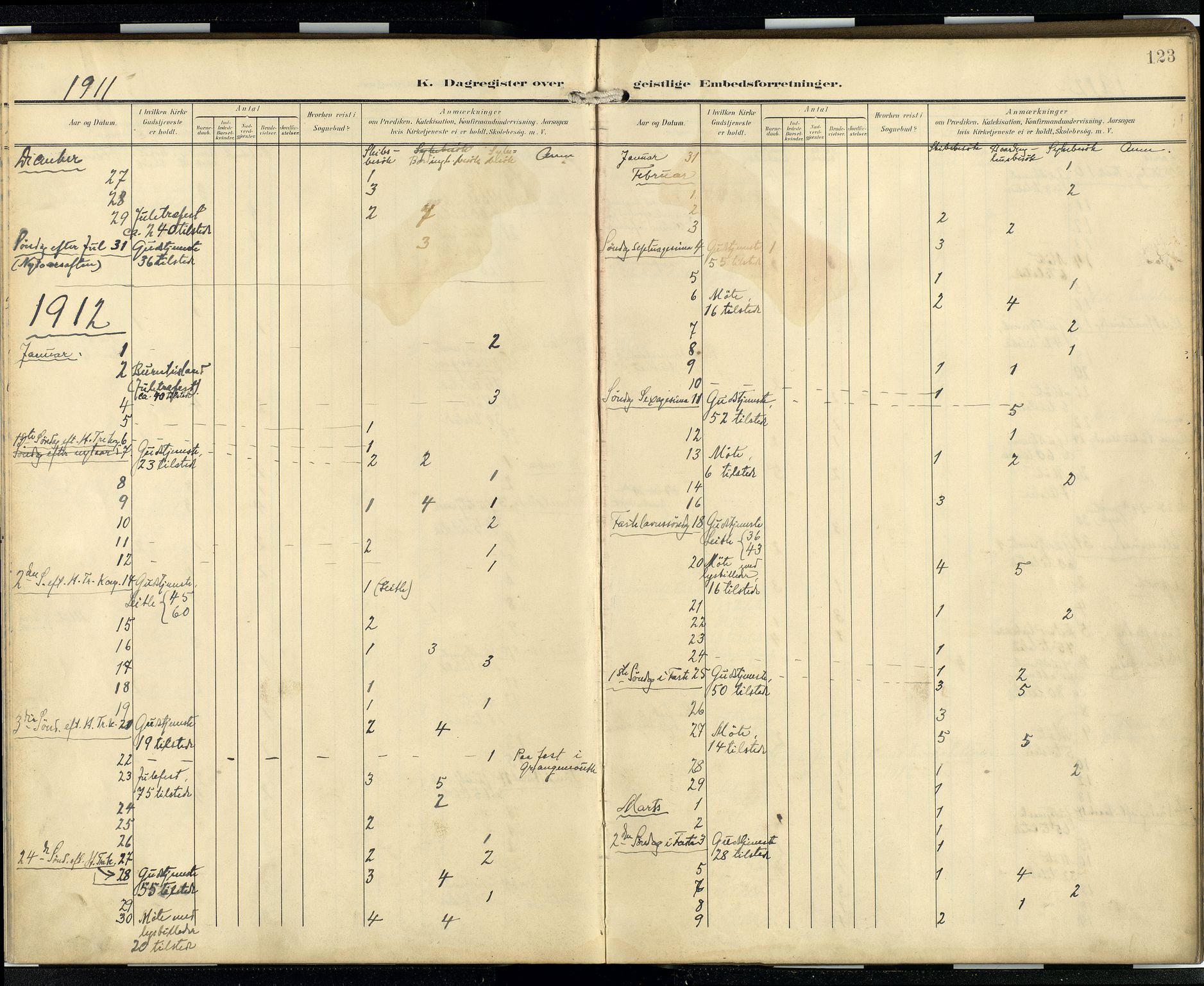 Den norske sjømannsmisjon i utlandet/Skotske havner (Leith, Glasgow), AV/SAB-SAB/PA-0100/H/Ha/Hab/L0001: Parish register (official) no. B 1, 1902-1931, p. 122b-123a