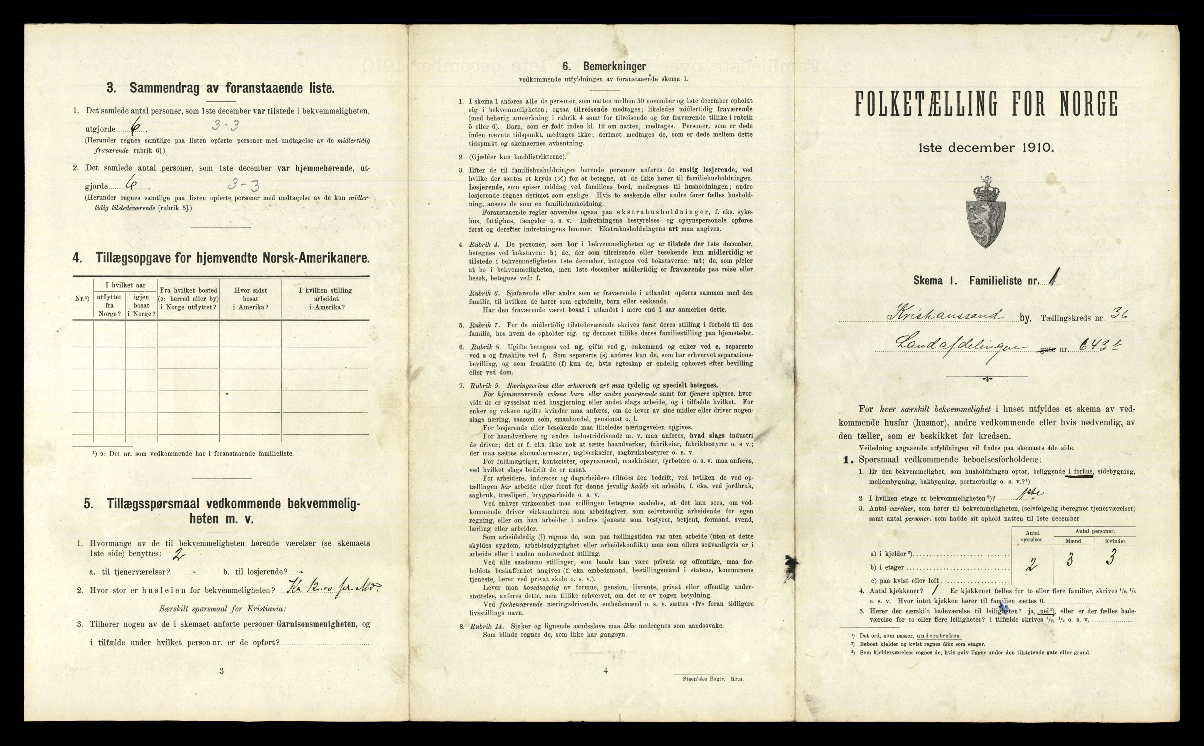 RA, 1910 census for Kristiansand, 1910, p. 9294