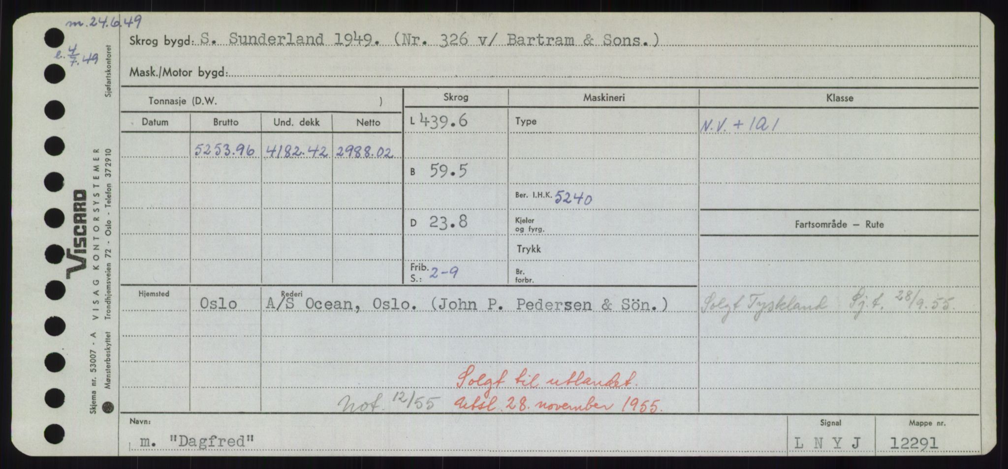 Sjøfartsdirektoratet med forløpere, Skipsmålingen, RA/S-1627/H/Hd/L0008: Fartøy, C-D, p. 323