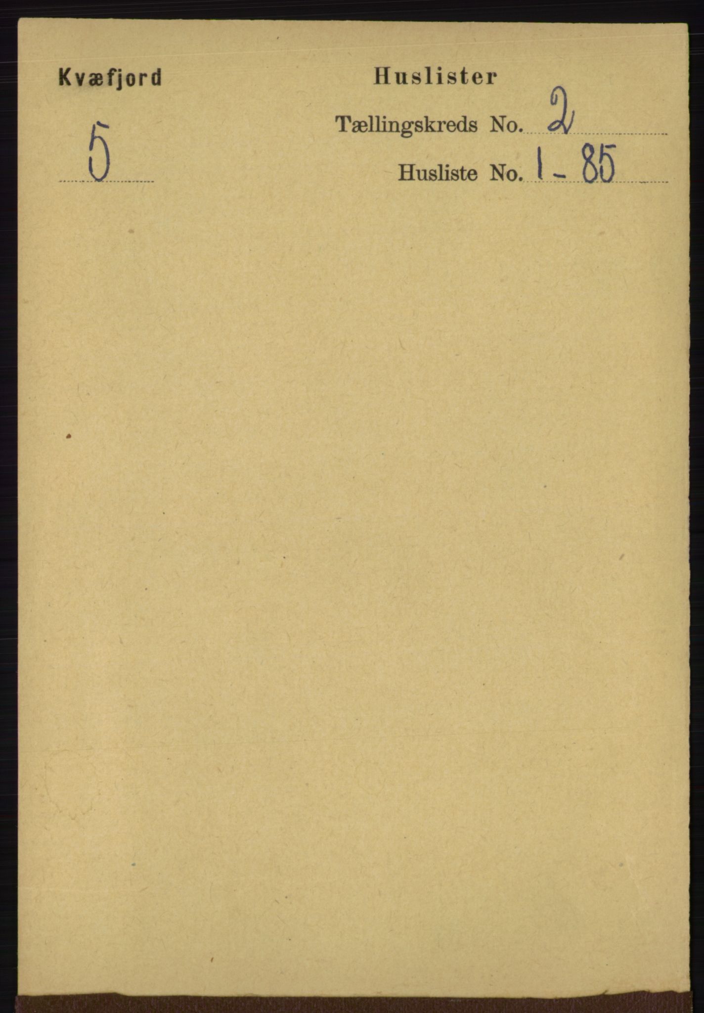 RA, 1891 census for 1911 Kvæfjord, 1891, p. 627
