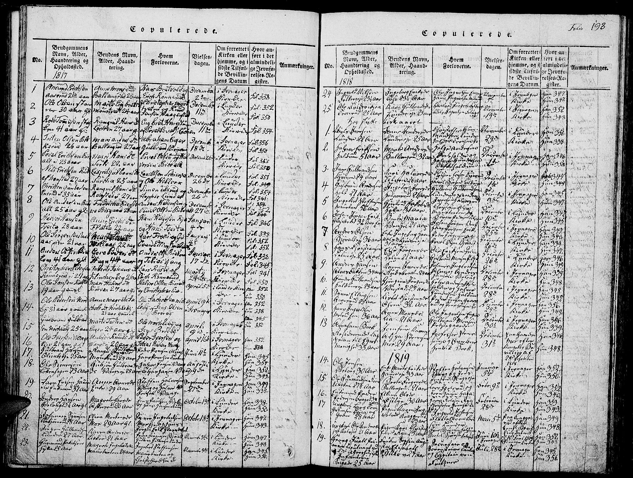 Jevnaker prestekontor, SAH/PREST-116/H/Ha/Hab/L0001: Parish register (copy) no. 1, 1815-1837, p. 193