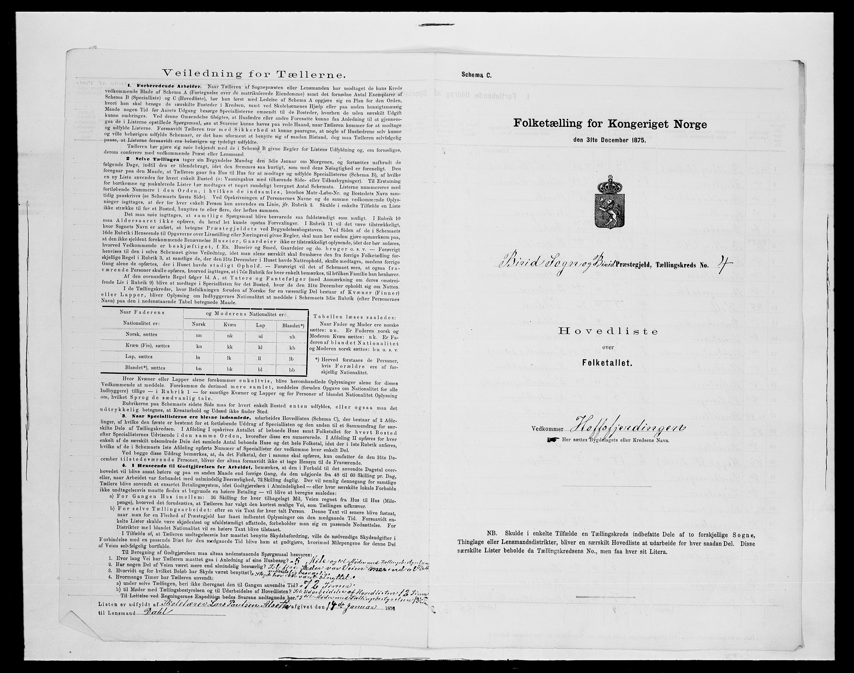 SAH, 1875 census for 0525P Biri, 1875, p. 94