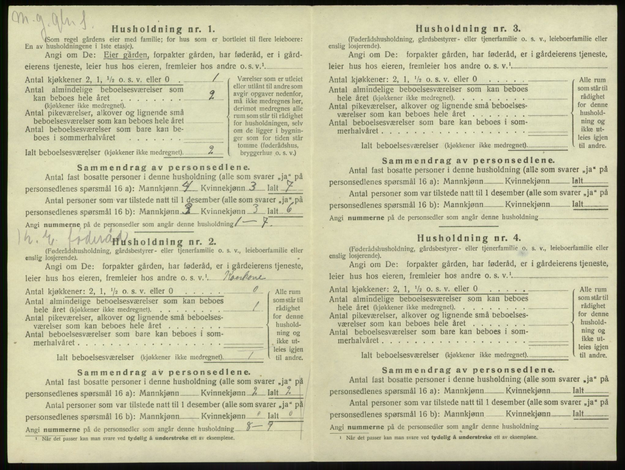 SAB, 1920 census for Gaular, 1920, p. 1075