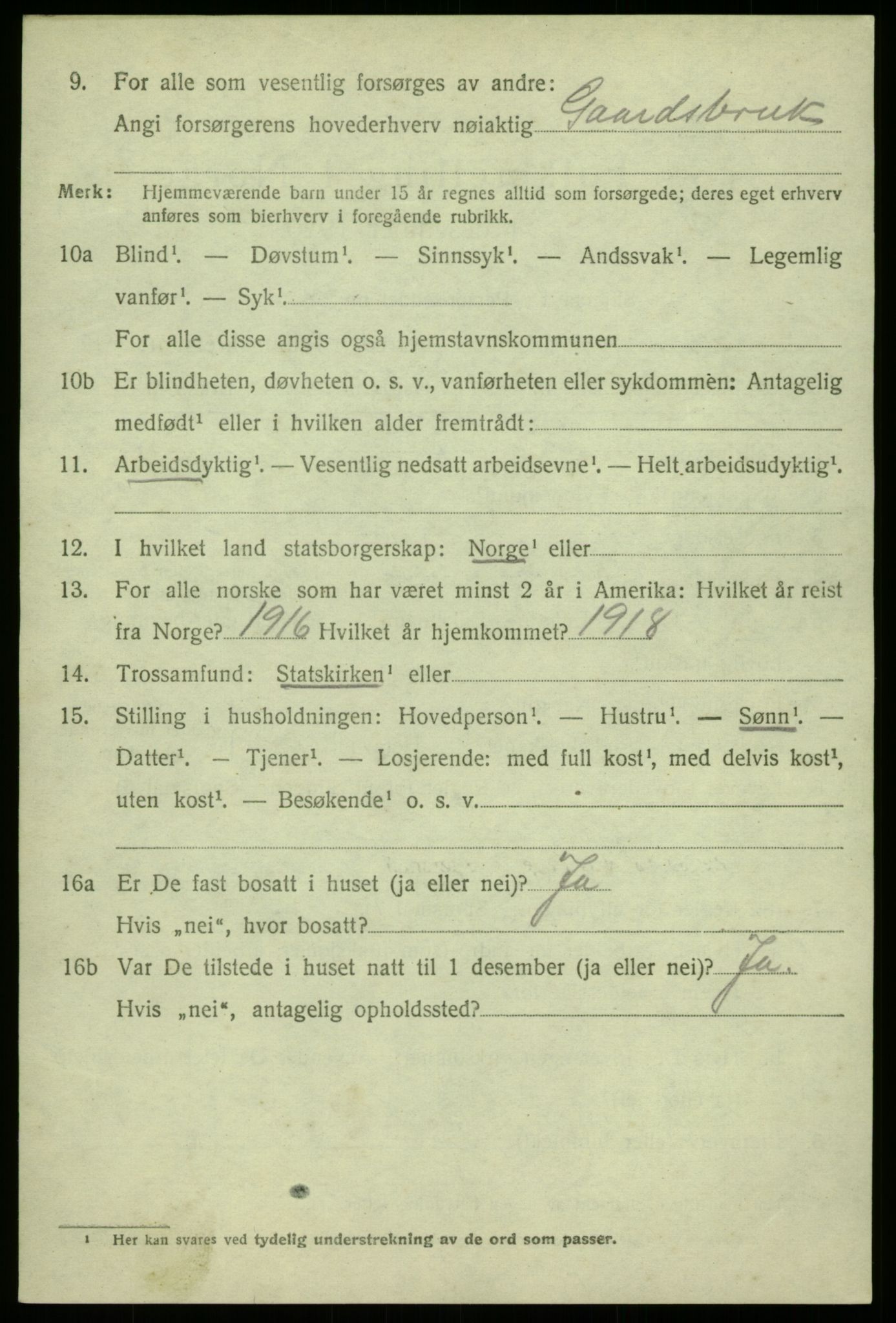 SAB, 1920 census for Masfjorden, 1920, p. 4452