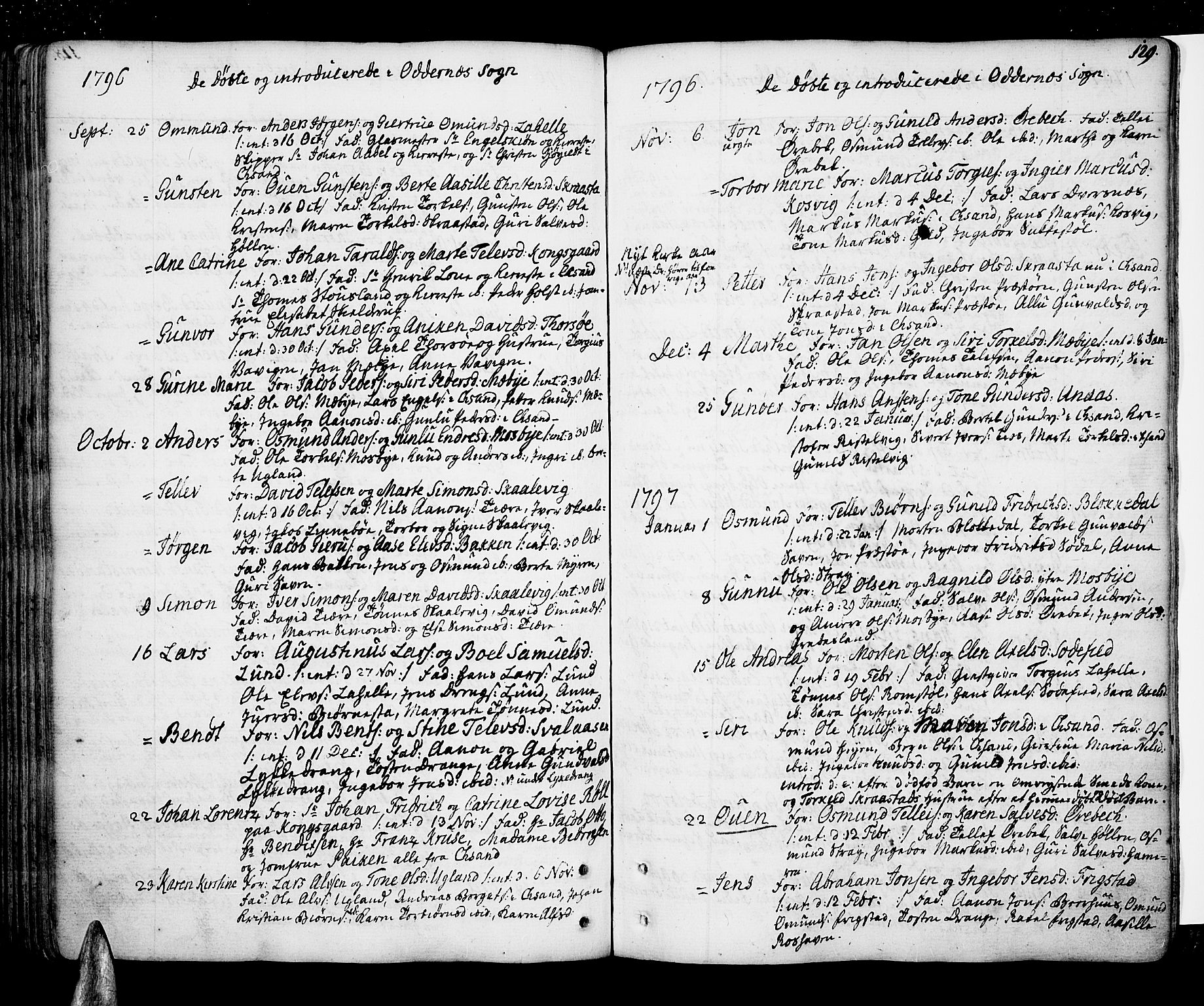 Oddernes sokneprestkontor, AV/SAK-1111-0033/F/Fa/Faa/L0004: Parish register (official) no. A 4, 1764-1820, p. 129