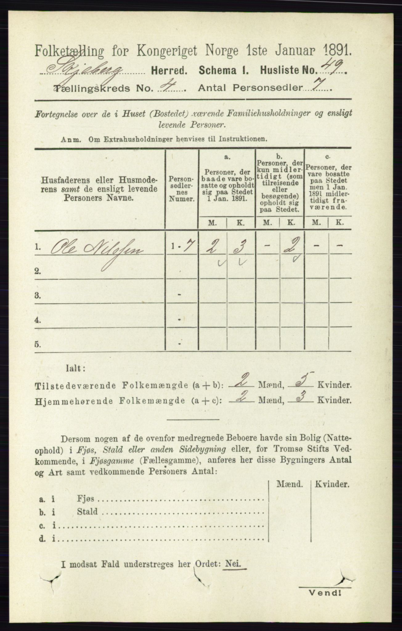 RA, 1891 census for 0115 Skjeberg, 1891, p. 1858