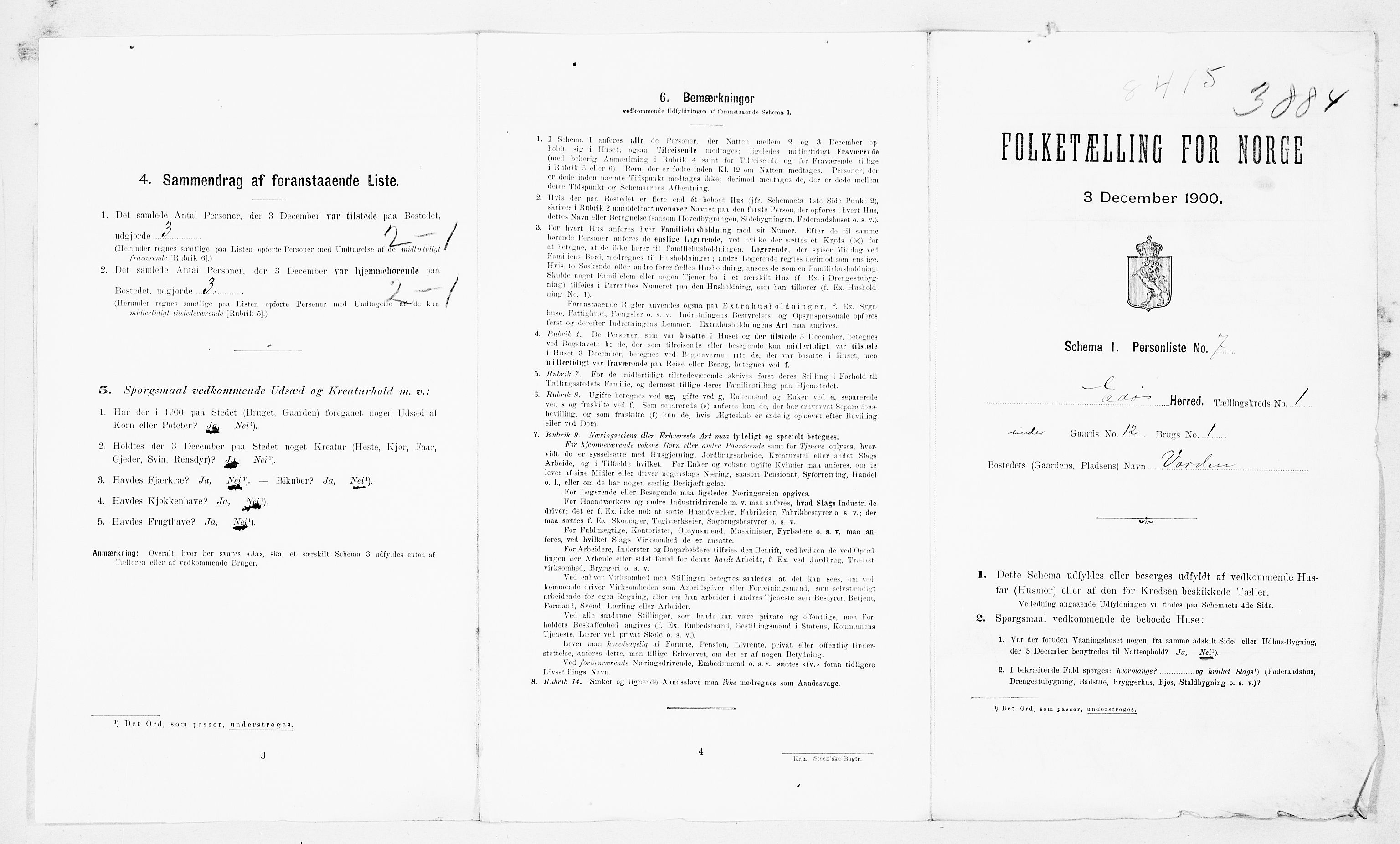 SAT, 1900 census for Edøy, 1900, p. 28