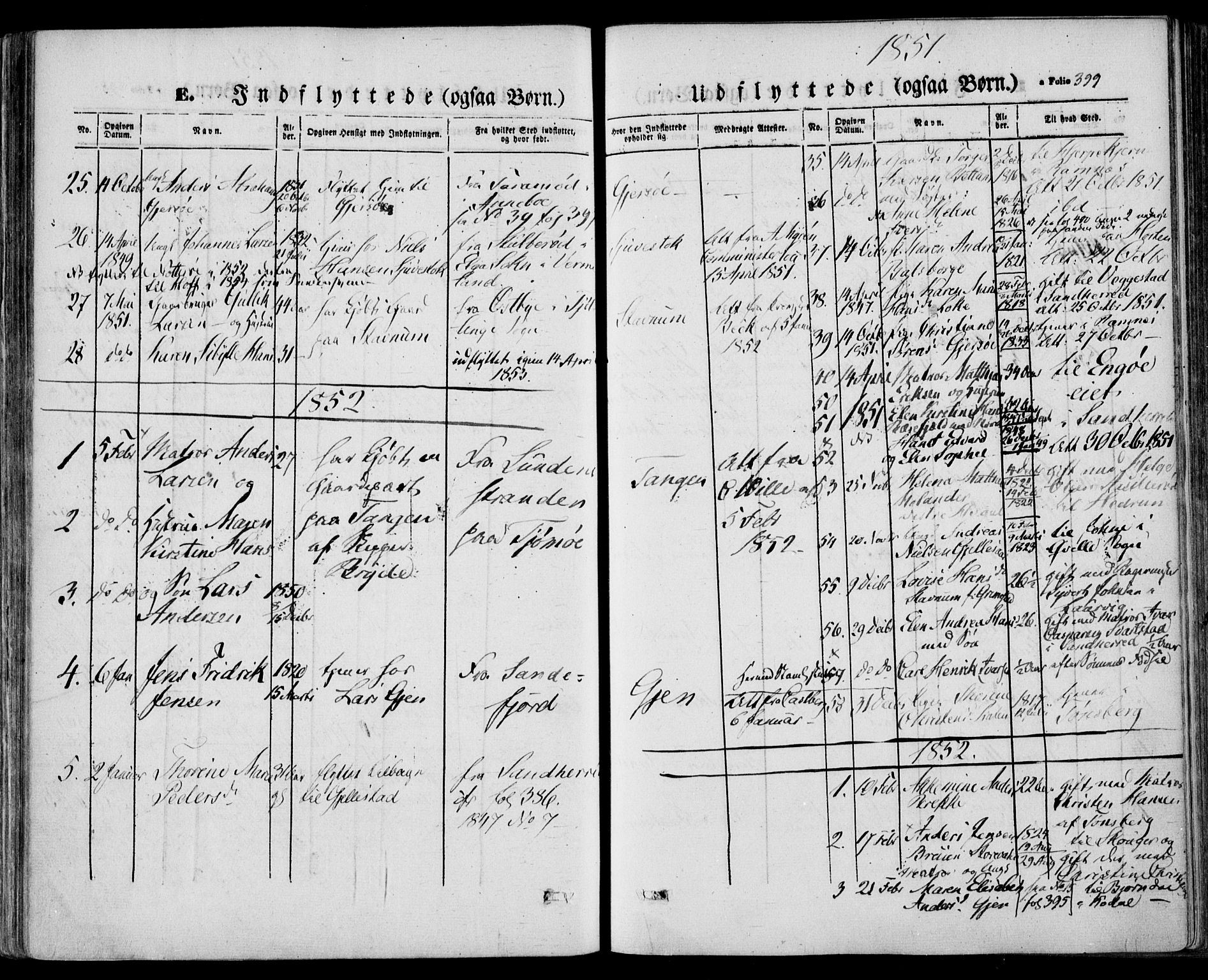 Stokke kirkebøker, AV/SAKO-A-320/F/Fa/L0007: Parish register (official) no. I 7, 1844-1857, p. 399