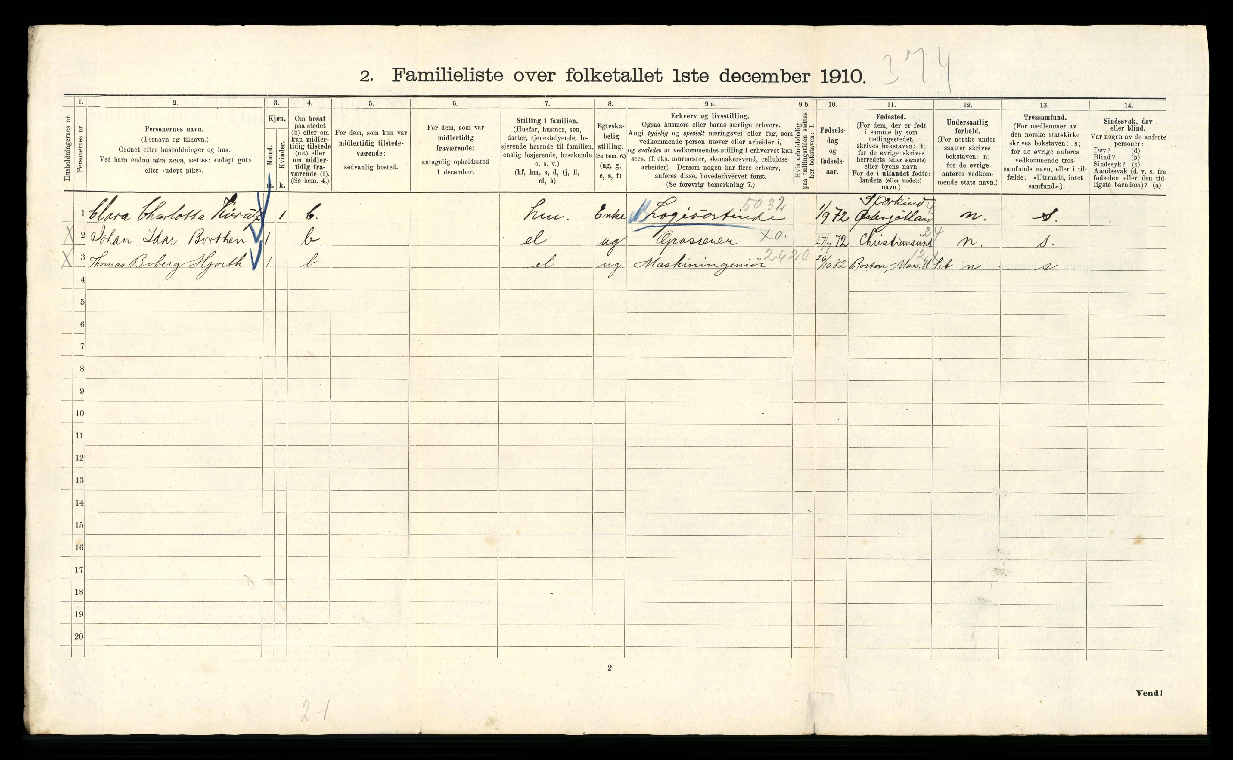 RA, 1910 census for Kristiania, 1910, p. 107132