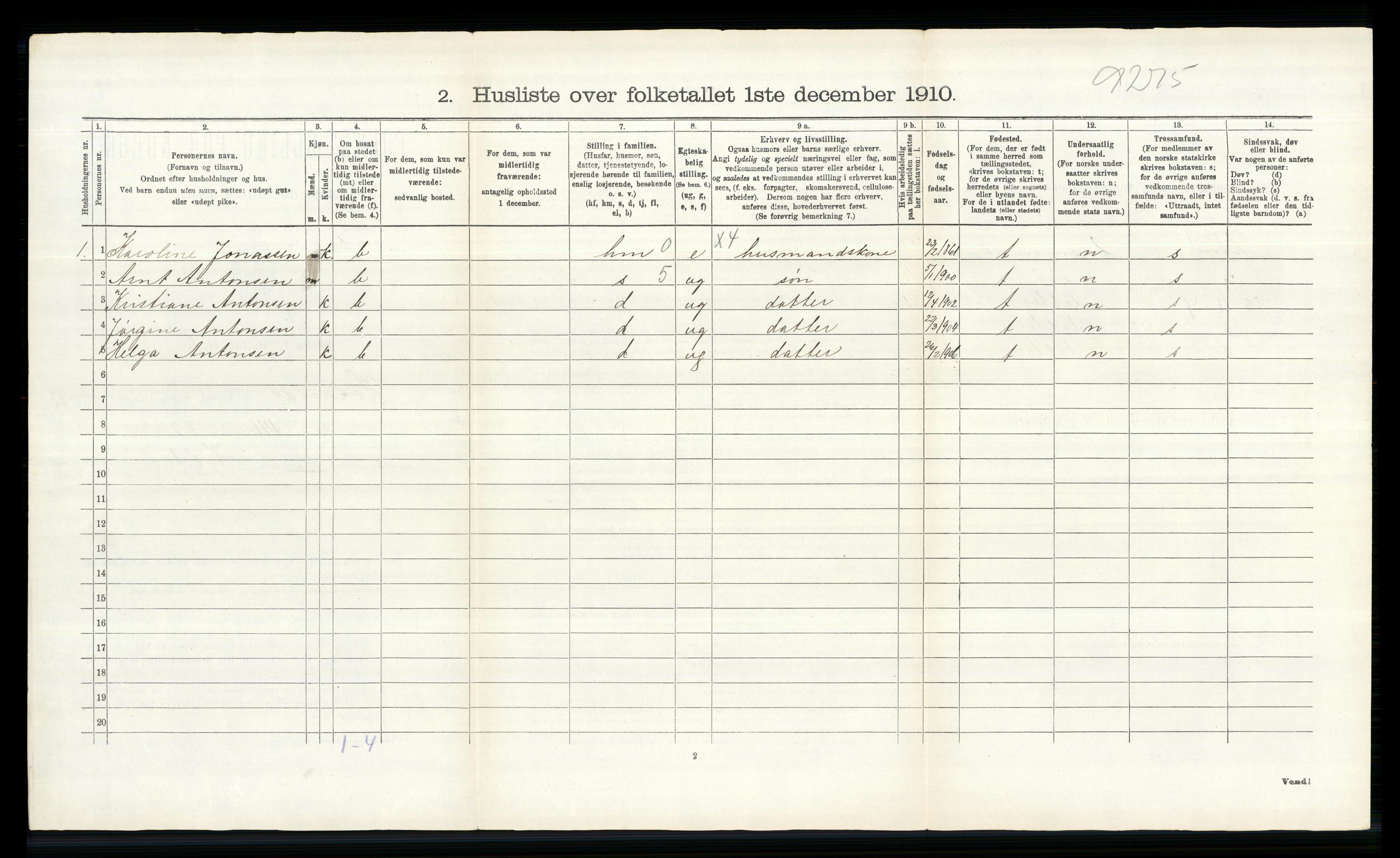 RA, 1910 census for Høland, 1910, p. 1886