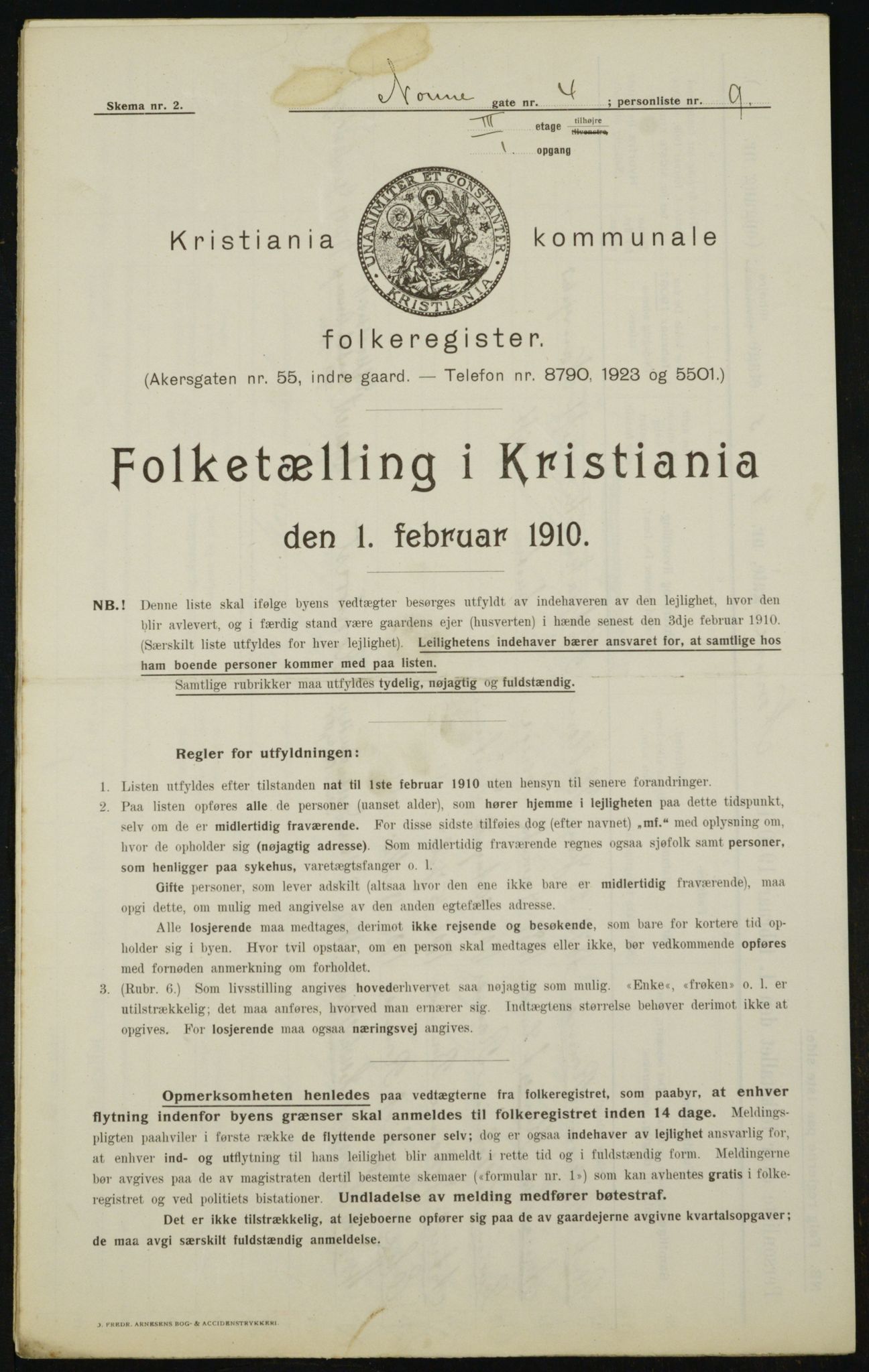 OBA, Municipal Census 1910 for Kristiania, 1910, p. 68929