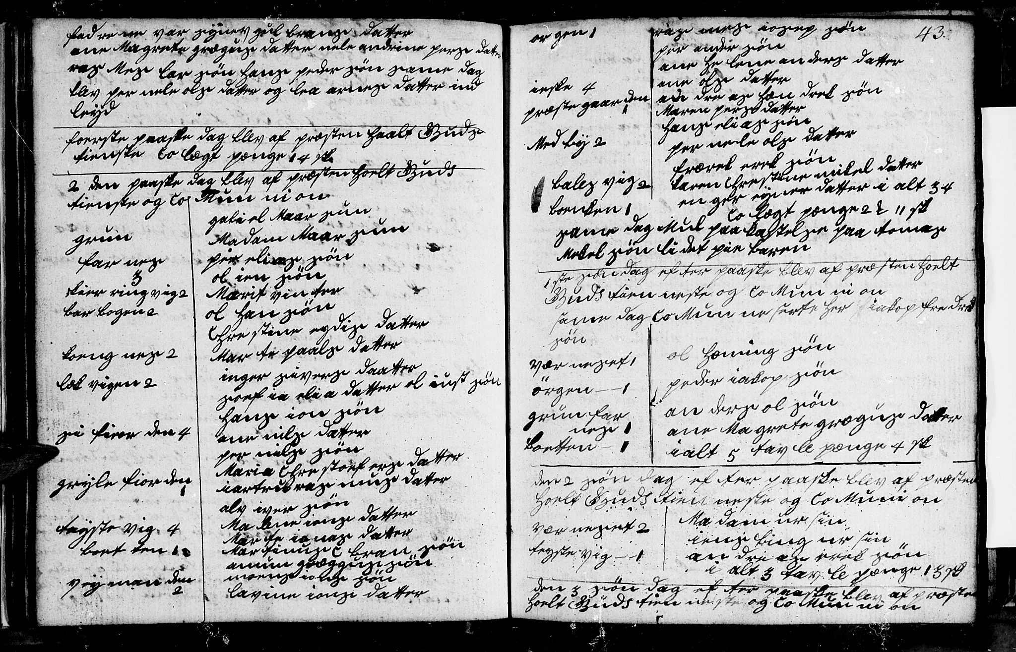 Berg sokneprestkontor, AV/SATØ-S-1318/G/Ga/Gab/L0010klokker: Parish register (copy) no. 10, 1783-1811, p. 43