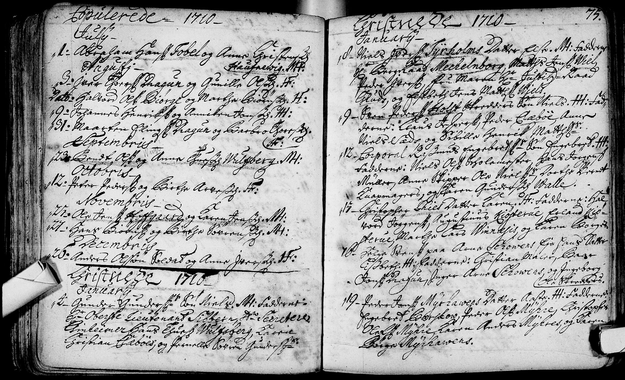 Bragernes kirkebøker, SAKO/A-6/F/Fa/L0003: Parish register (official) no. I 3, 1706-1734, p. 75